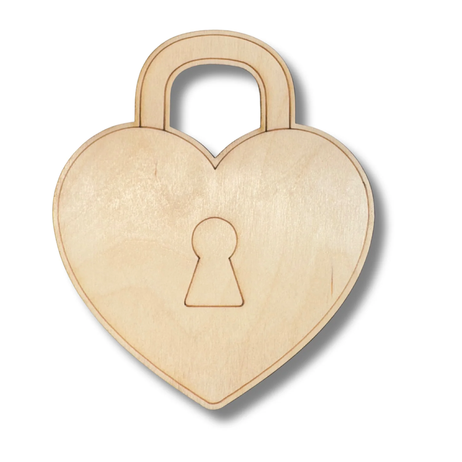 Unfinished Wood Etched Locket Shape | Paint By Line Crafts | up to 30" DIY - Image 2