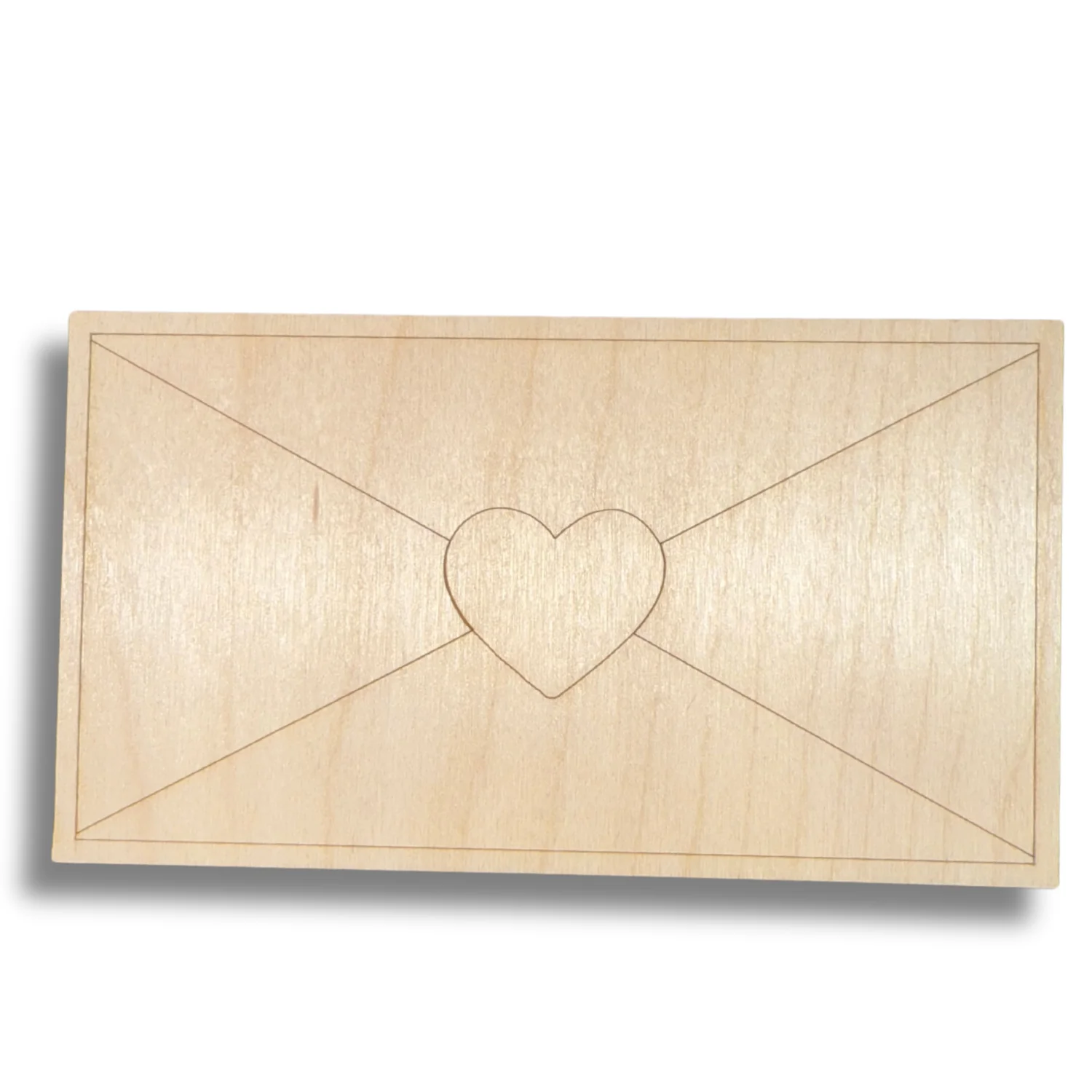 Unfinished Wood Etched Love Letter Shape | Paint By Line Crafts | up to 30" DIY - Image 2