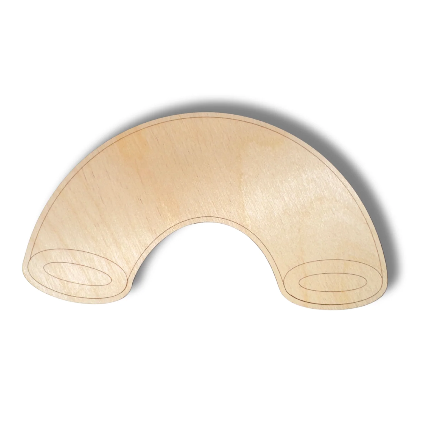 Unfinished Wood Etched Macaroni Noodle Shape | Paint By Line Crafts | up to 30" DIY - Image 2