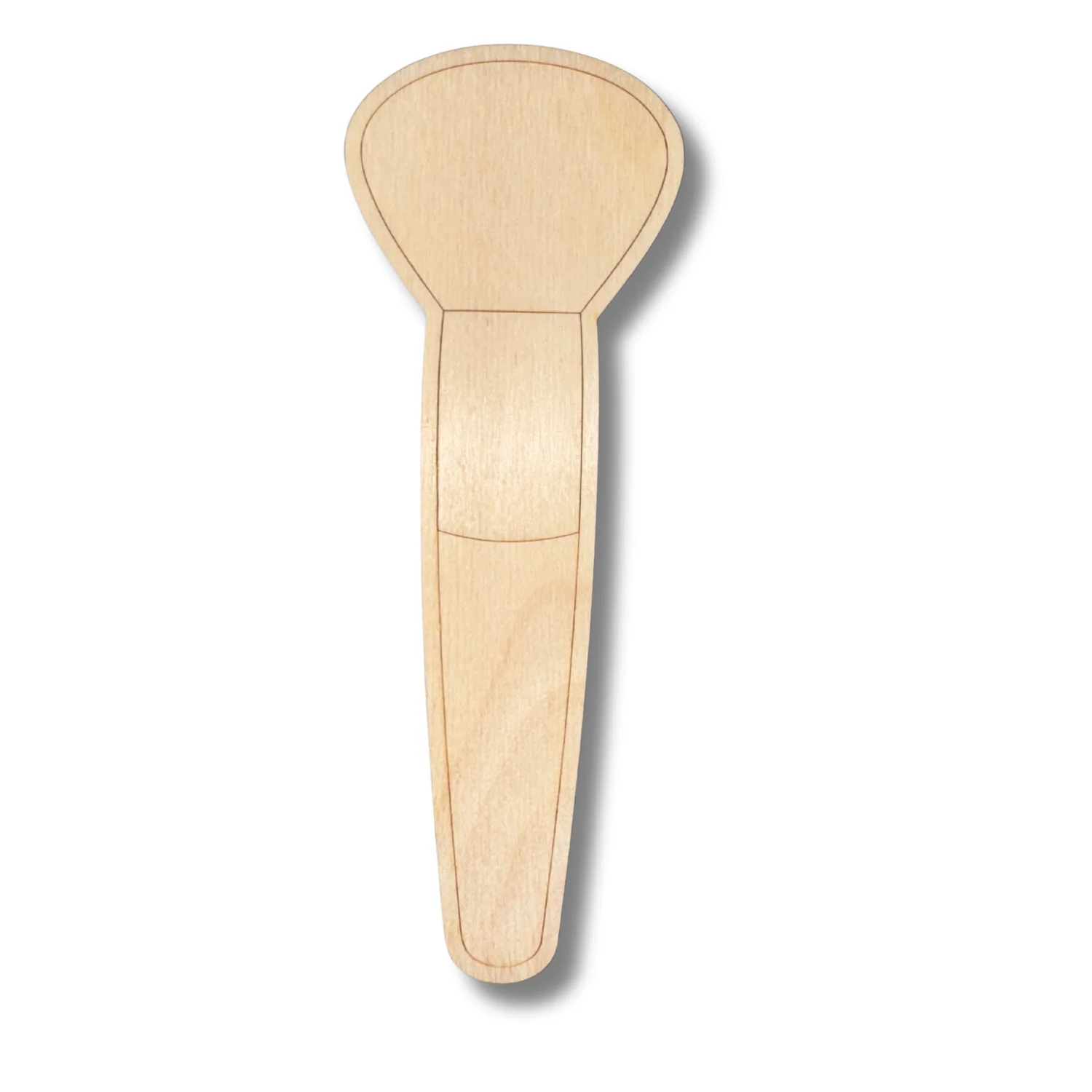 Unfinished Wood Etched Makeup Brush Shape | Paint By Line Crafts | up to 30" DIY - Image 2