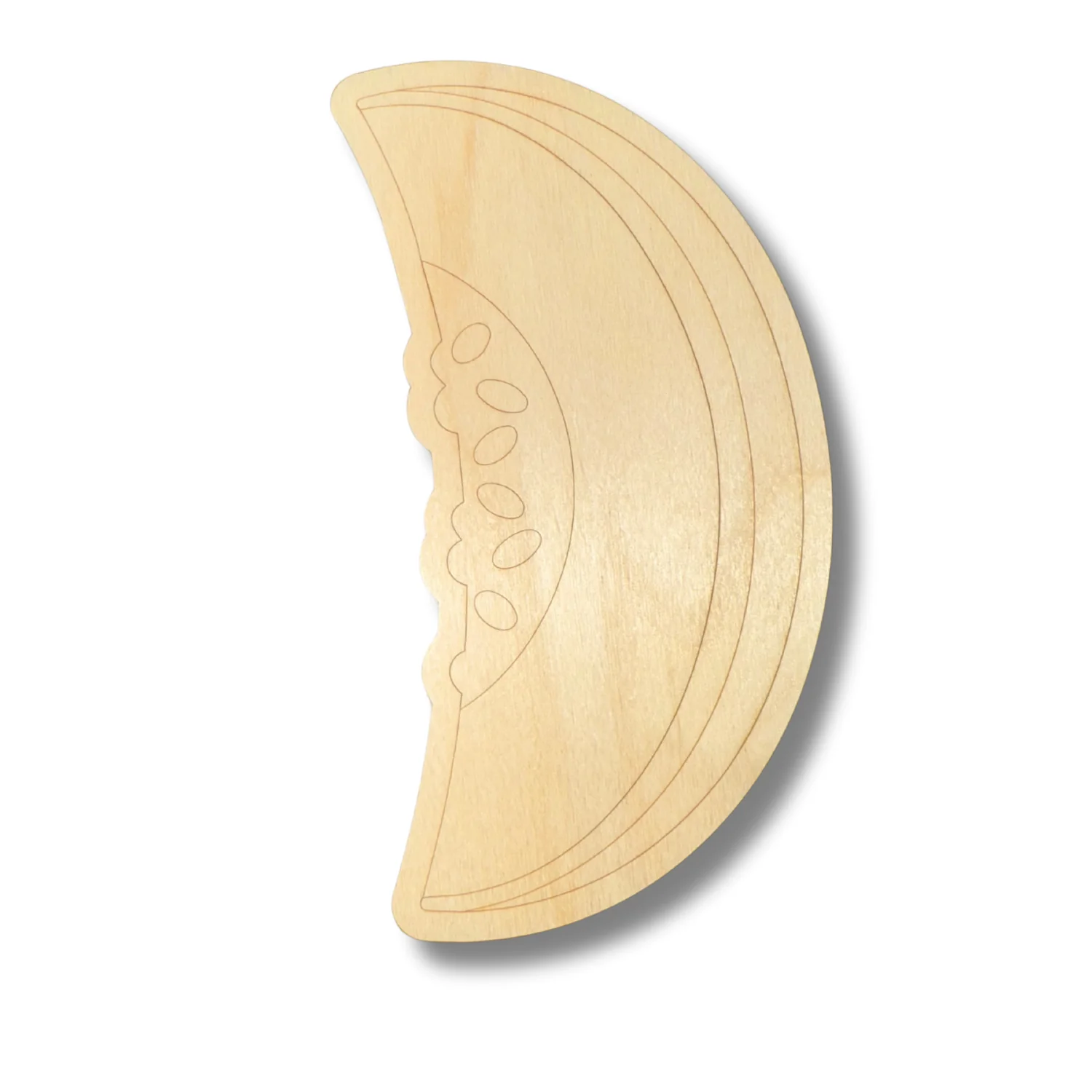 Unfinished Wood Etched Melon Slice Shape | Paint By Line Crafts | up to 30" DIY - Image 2