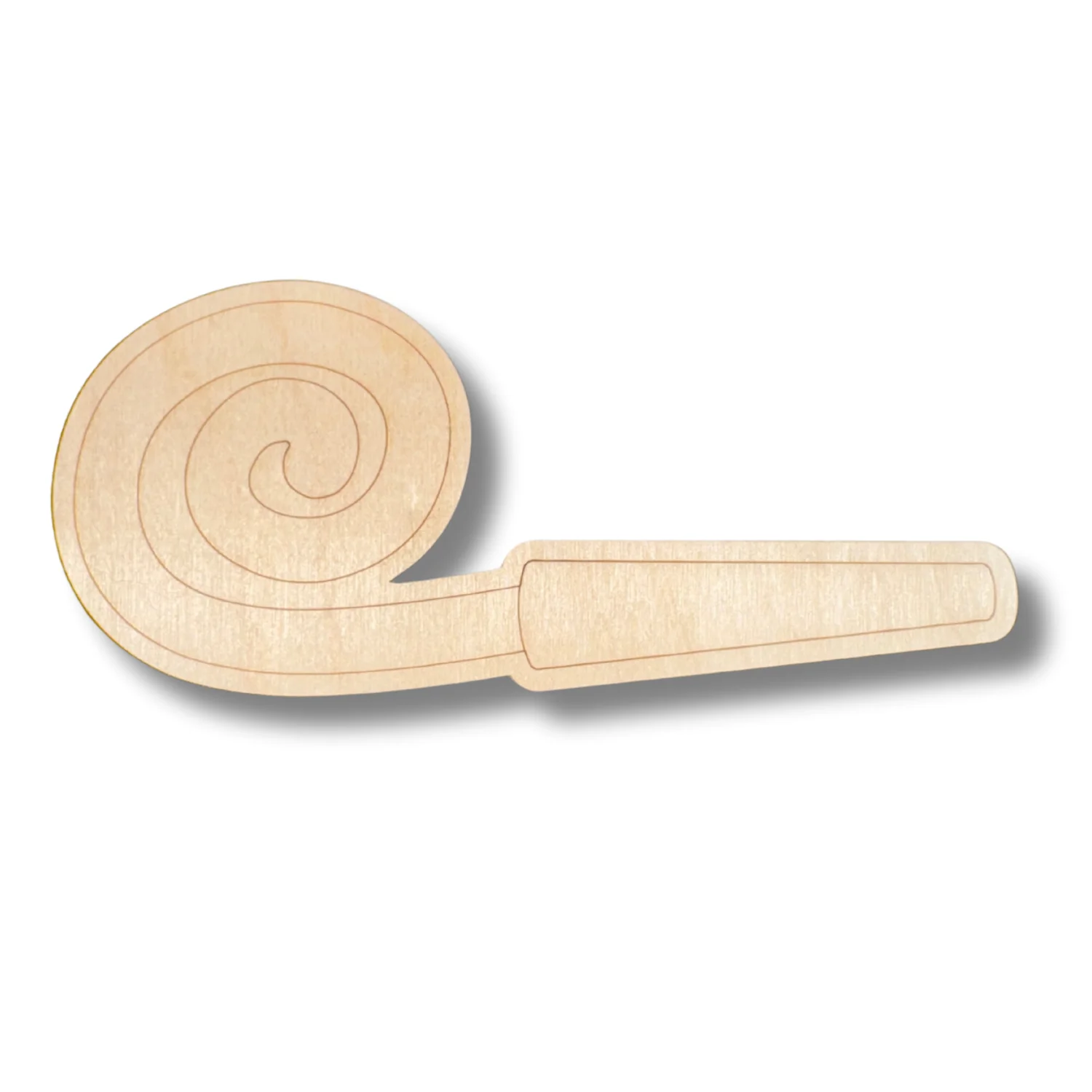 Unfinished Wood Etched Noise Maker Shape | Paint By Line Crafts | up to 30" DIY - Image 2