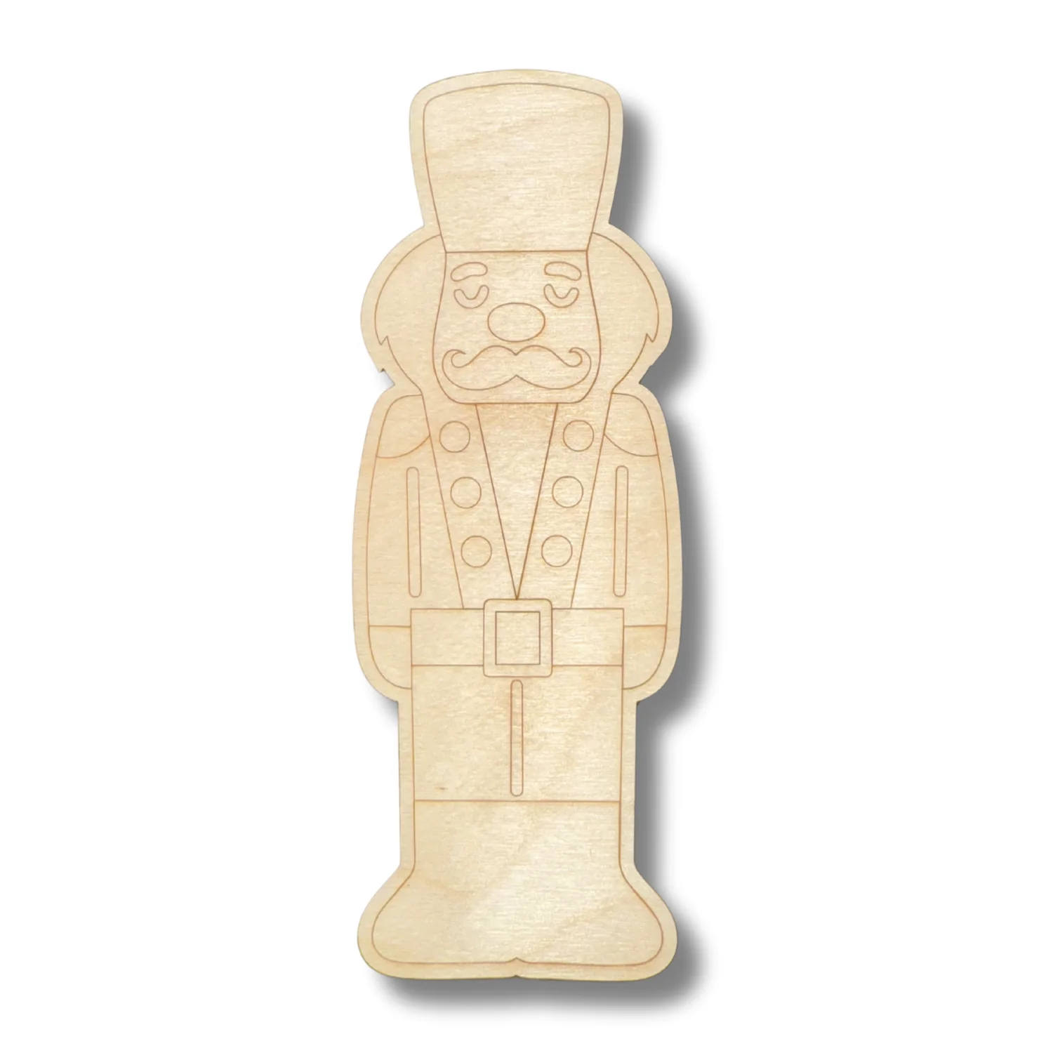 Unfinished Wood Etched Nutcracker Shape | Paint By Line Crafts | up to 30" DIY - Image 2