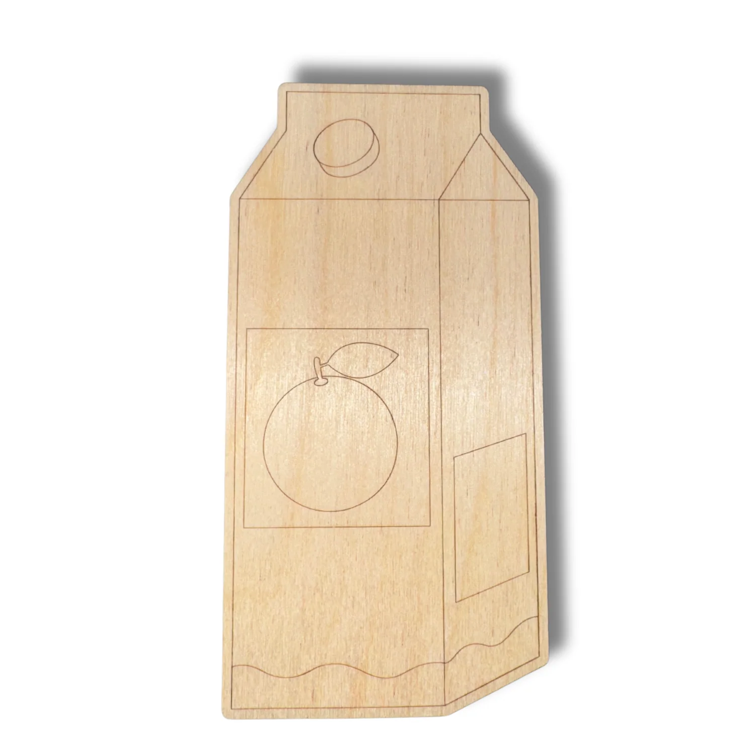 Unfinished Wood Etched Orange Juice Shape | Paint By Line Crafts | up to 30" DIY - Image 2