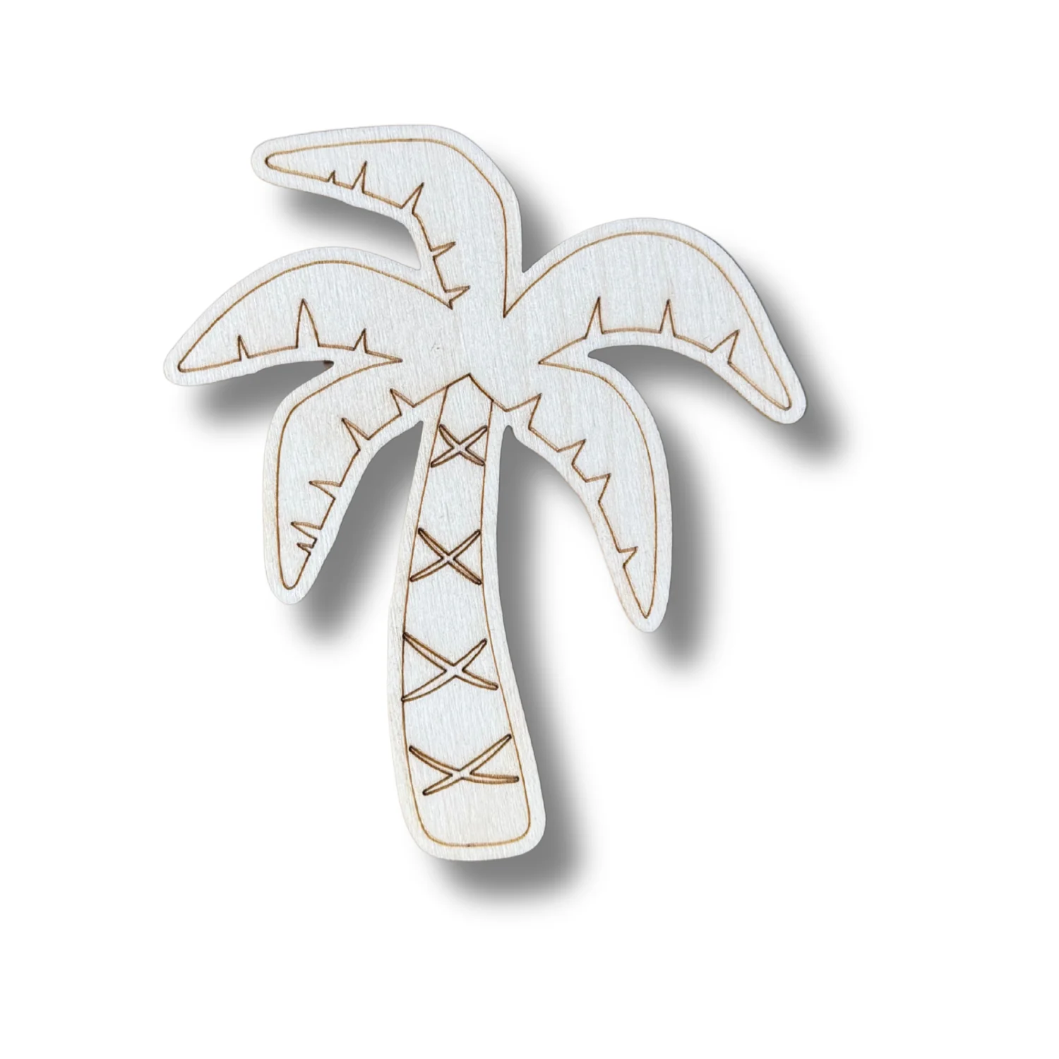 Unfinished Wood Etched Palm Tree Shape | Paint By Line Crafts | up to 30" DIY - Image 2