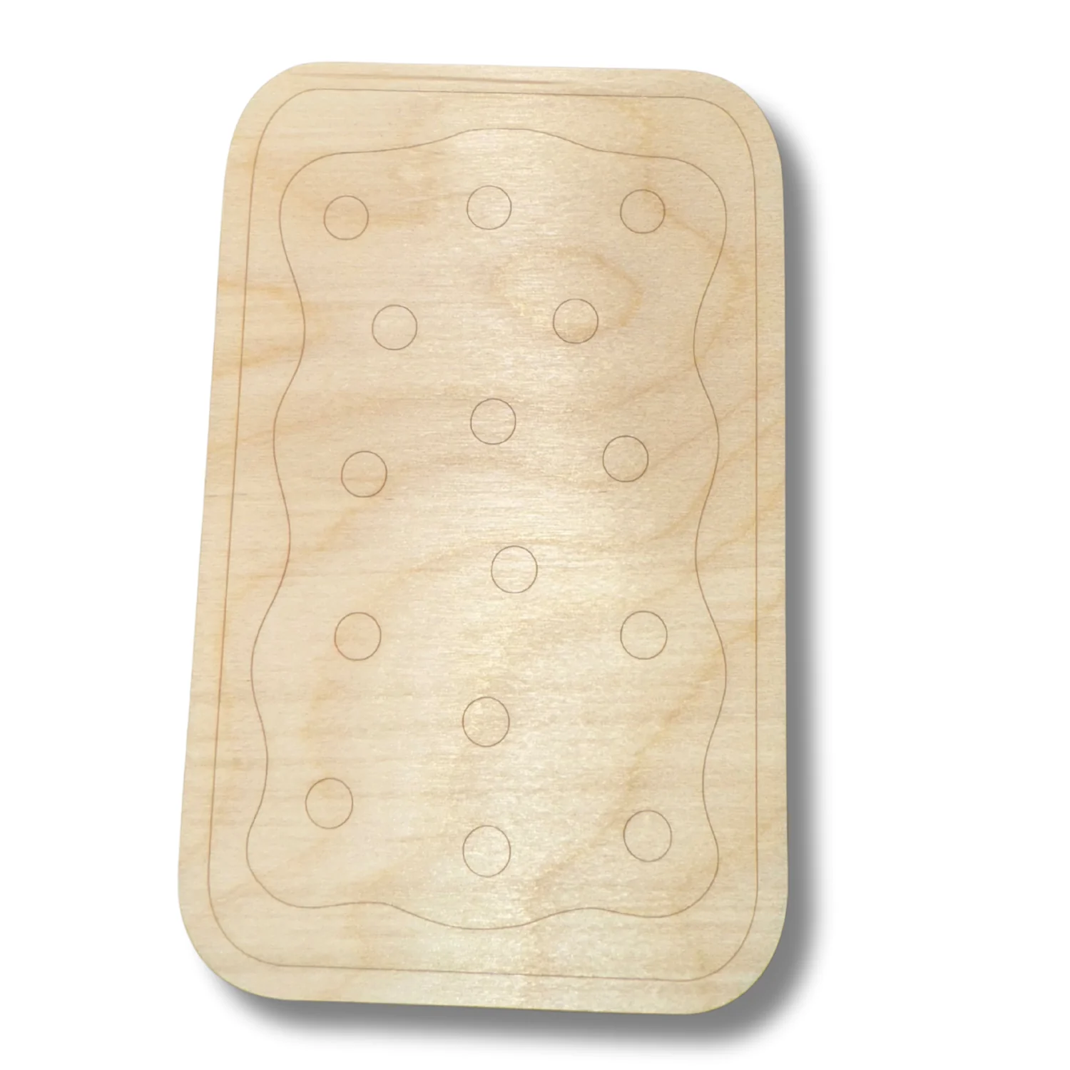 Unfinished Wood Etched Pastry Shape | Paint By Line Crafts | up to 30" DIY - Image 2
