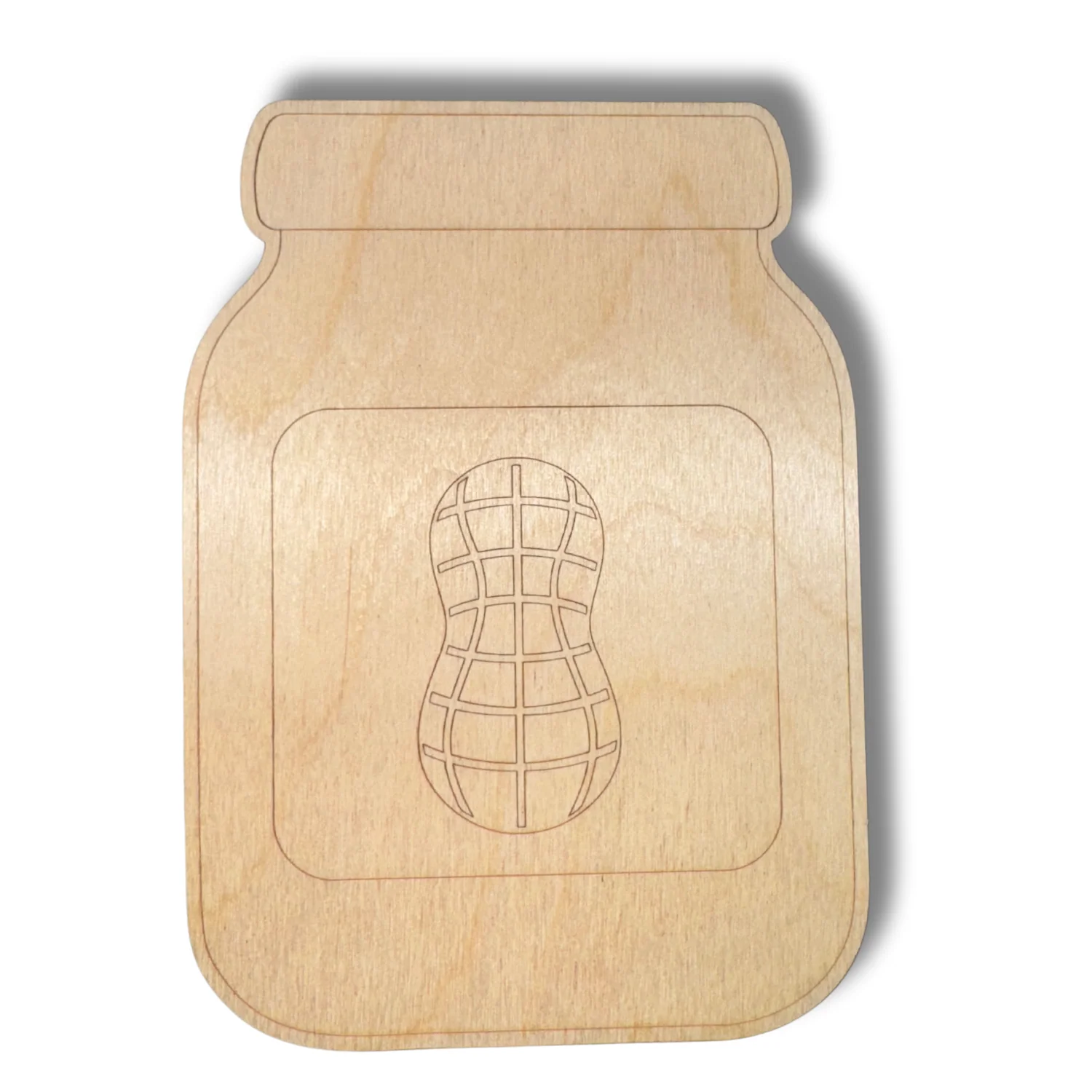 Unfinished Wood Etched Peanut Butter Shape | Paint By Line Crafts | up to 30" DIY - Image 2