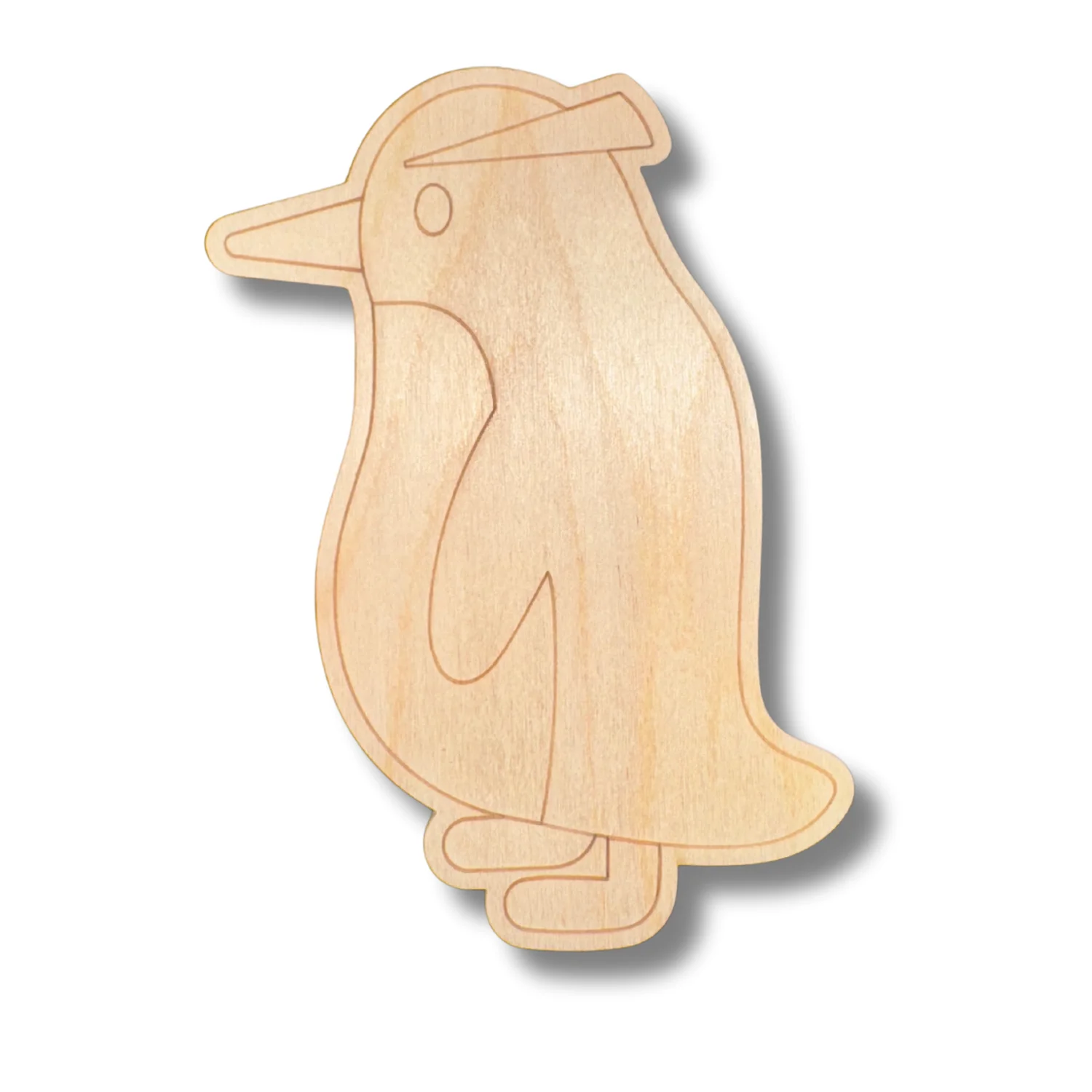 Unfinished Wood Etched Penguin Shape | Paint By Line Crafts | up to 30" DIY - Image 2