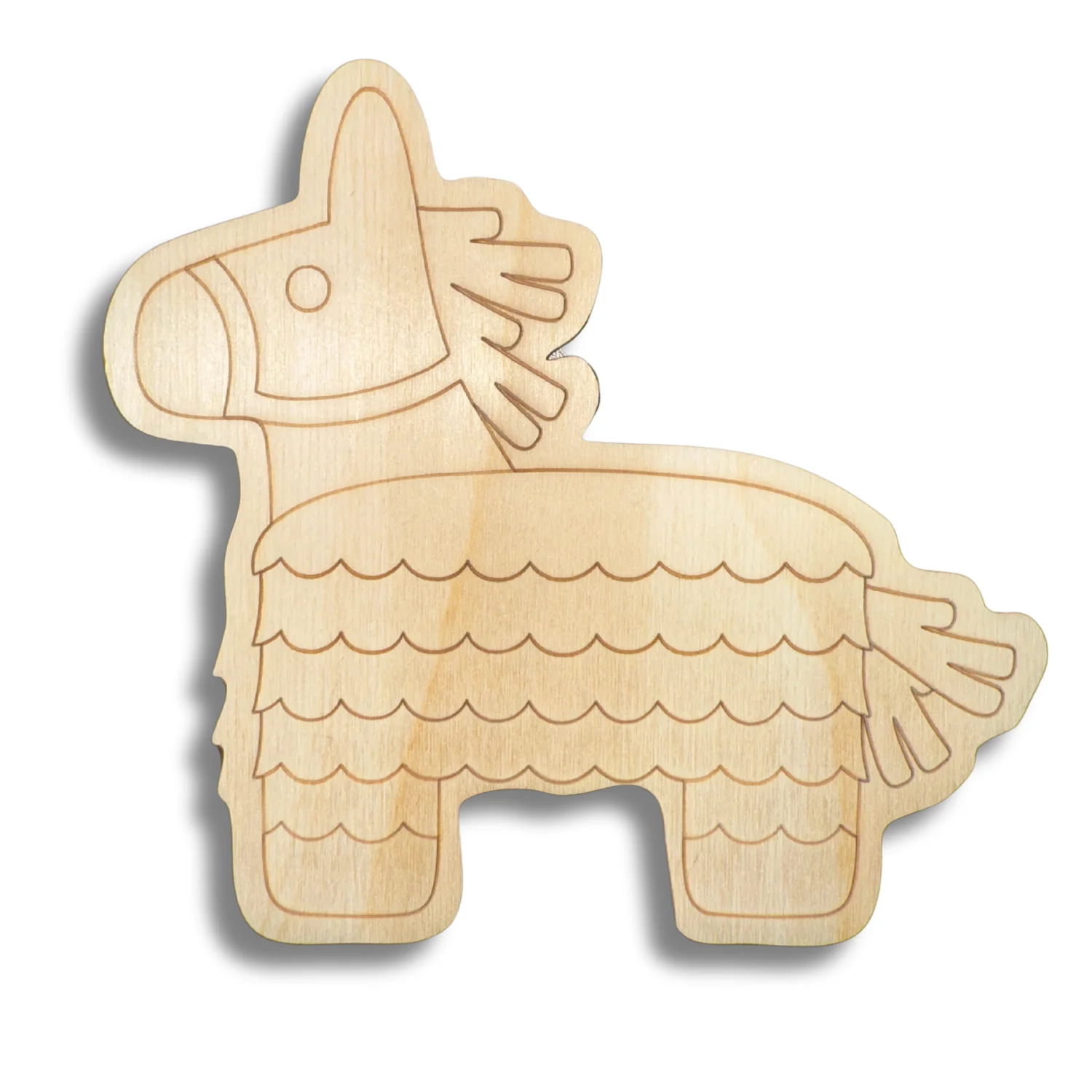 Unfinished Wood Etched Piñata Shape | Paint By Line Crafts | up to 30" DIY - Image 2