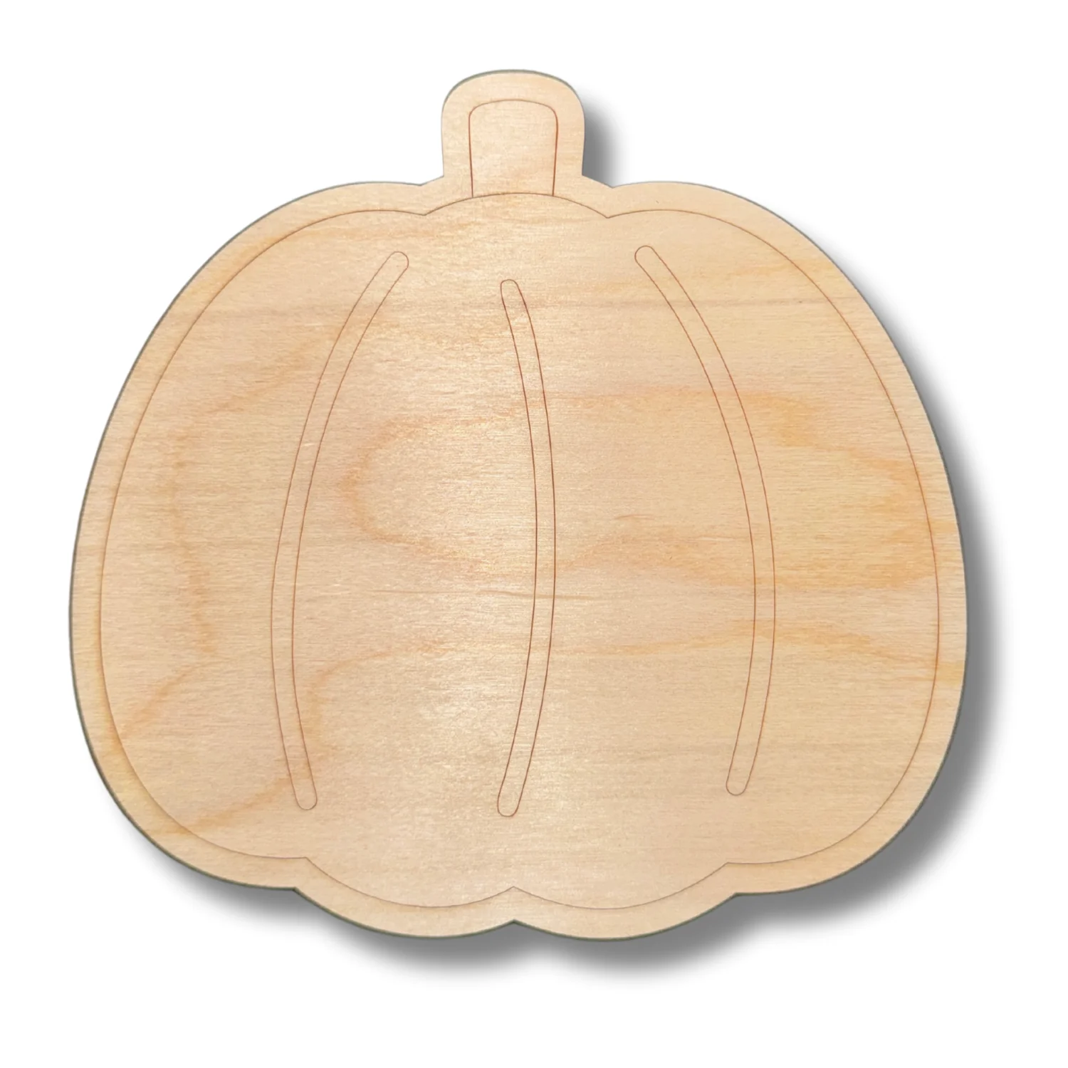 Unfinished Wood Etched Pumpkin Shape | Paint By Line Crafts | up to 30" DIY - Image 2
