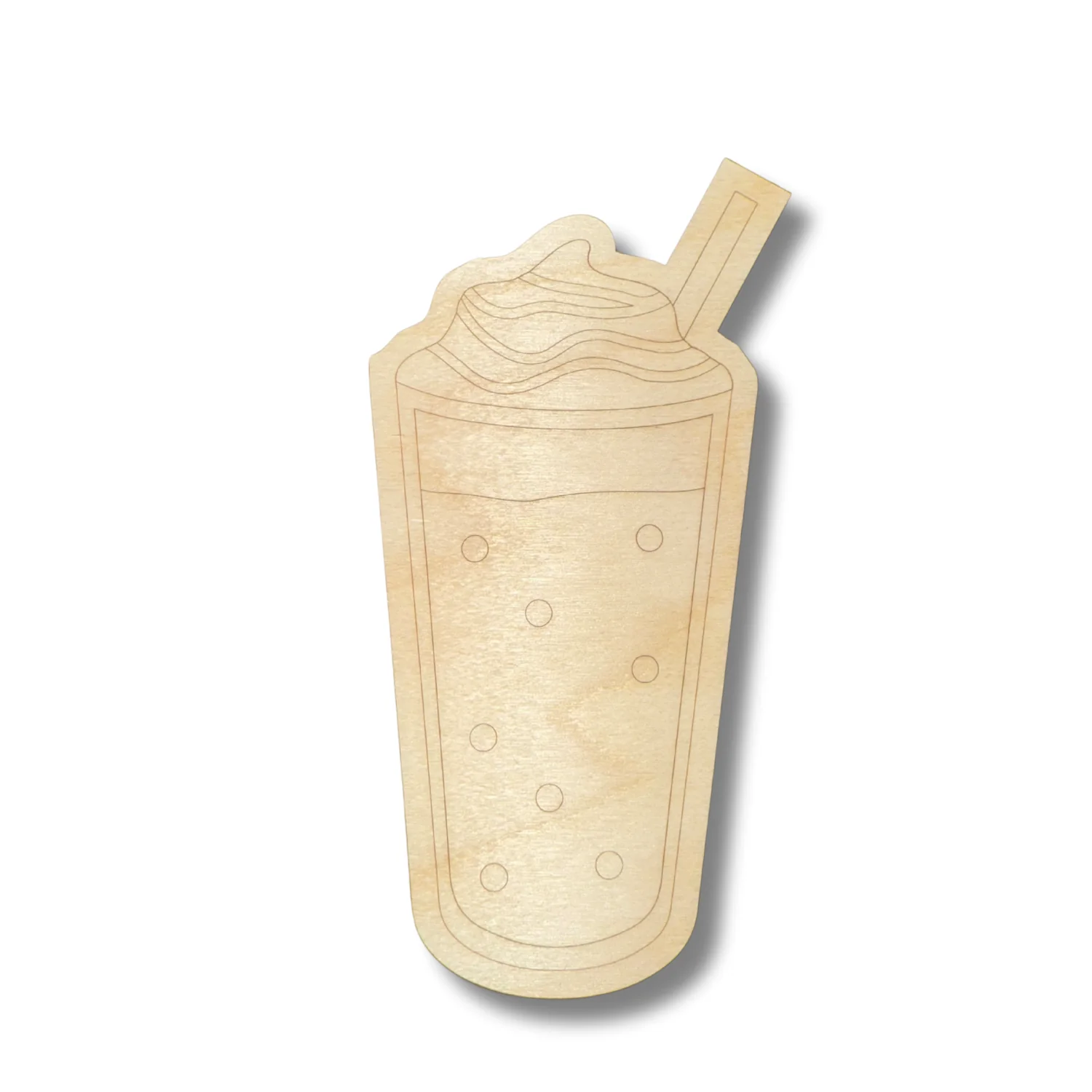 Unfinished Wood Etched Pumpkin Spice Latte Shape | Paint By Line Crafts | up to 30" DIY - Image 2