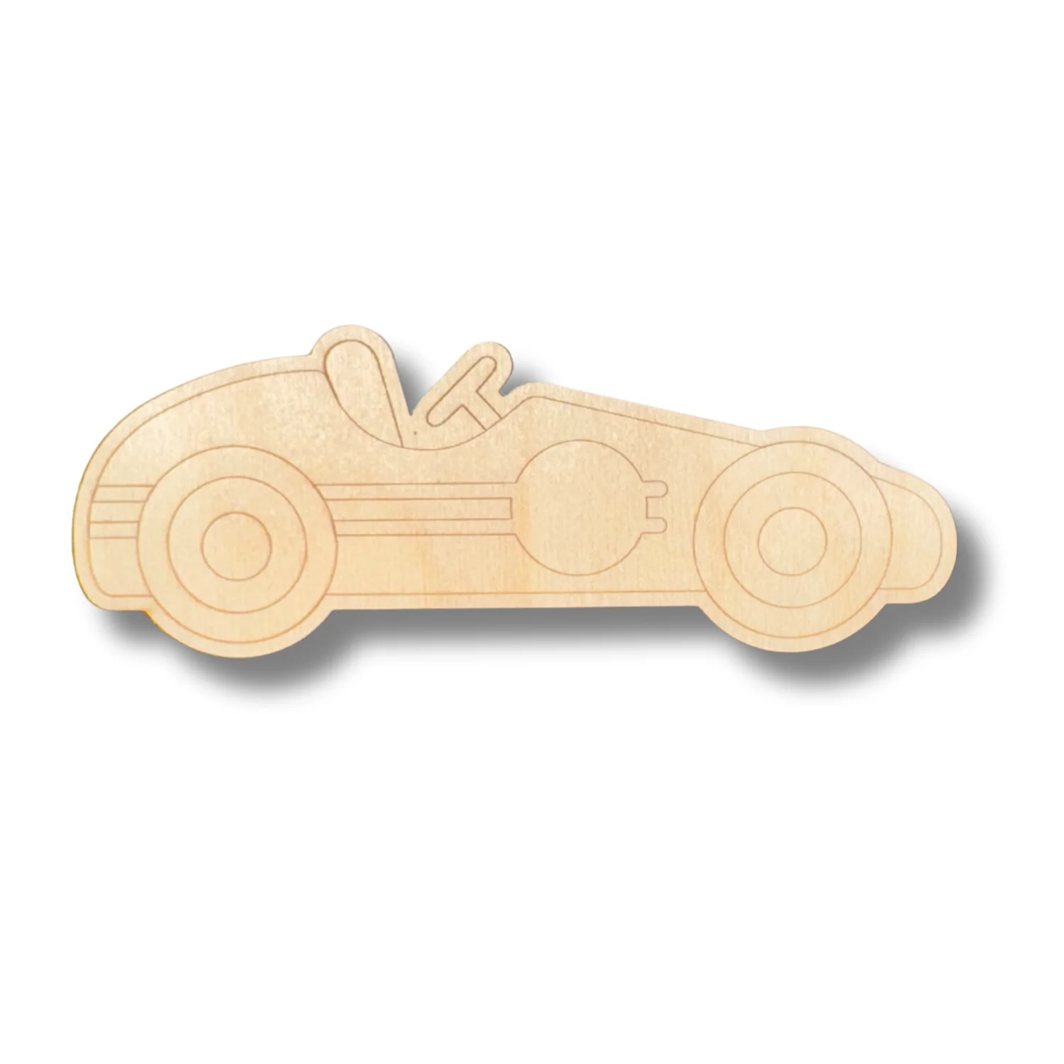 Unfinished Wood Etched Race Car Shape | Paint By Line Crafts | up to 30" DIY - Image 2