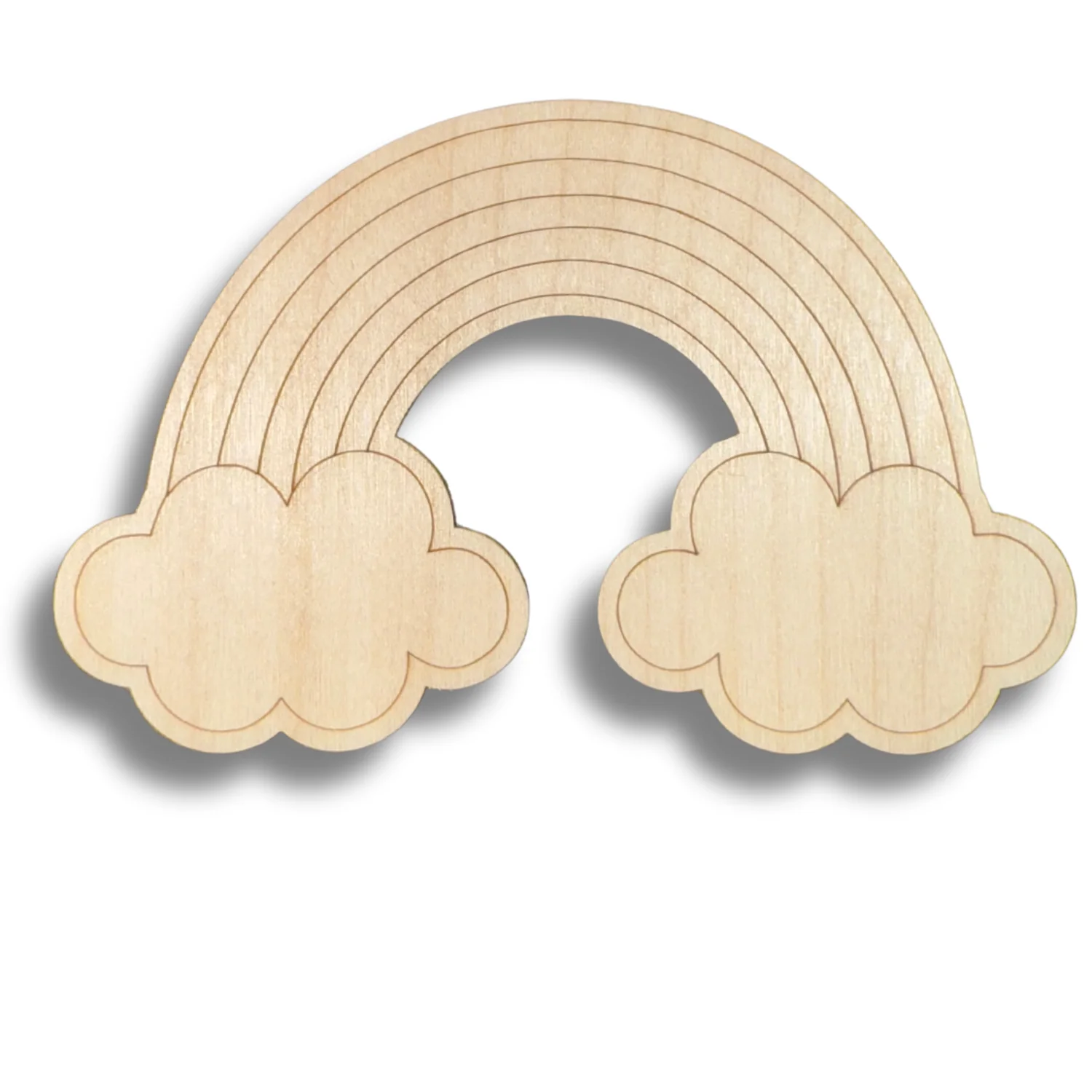 Unfinished Wood Etched Rainbow Shape | Paint By Line Crafts | up to 30" DIY - Image 2
