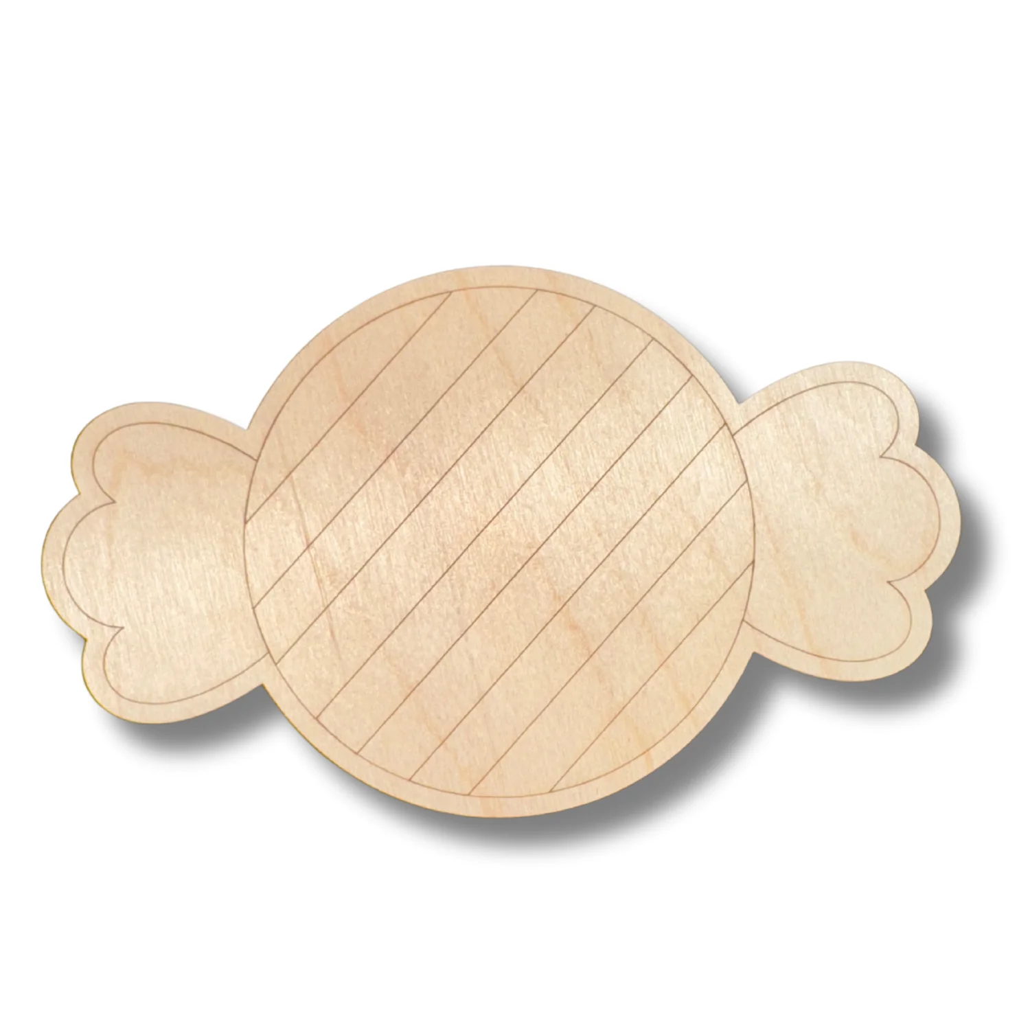 Unfinished Wood Etched Round Candy Shape | Paint By Line Crafts | up to 30" DIY - Image 2