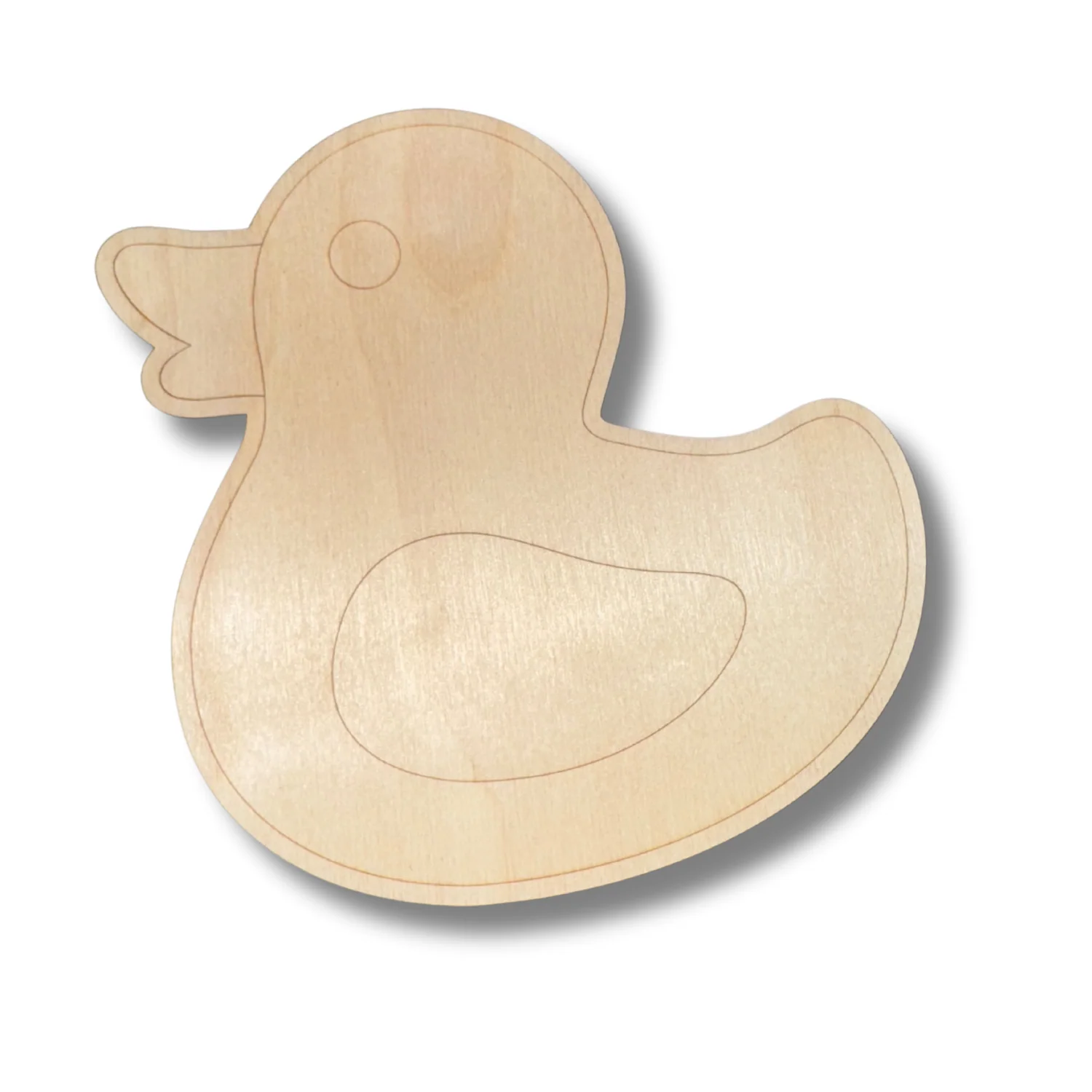 Unfinished Wood Etched Rubber Duck Shape | Paint By Line Crafts | up to 30" DIY - Image 2