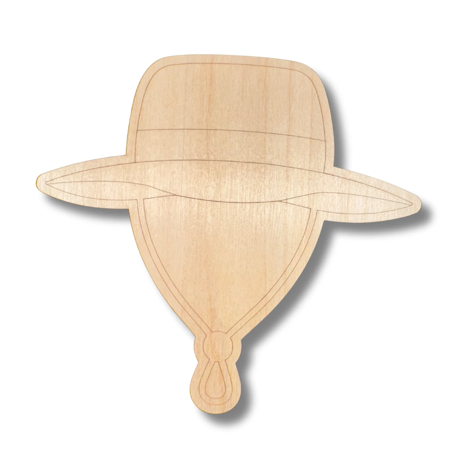 Unfinished Wood Etched Safari Hat Shape | Paint By Line Crafts | up to 30" DIY - Image 2