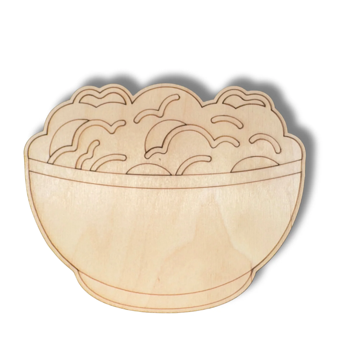 Unfinished Wood Etched Salad Shape | Paint By Line Crafts | up to 30" DIY - Image 2