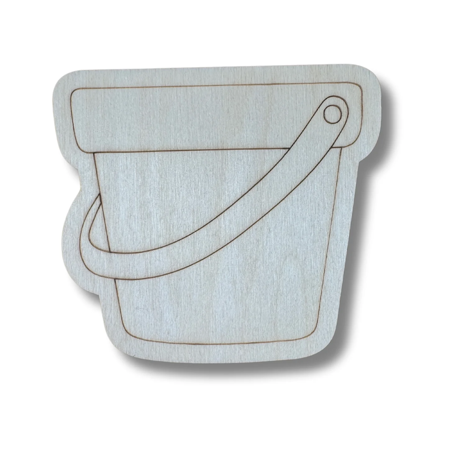Unfinished Wood Etched Sand Bucket Shape | Paint By Line Crafts | up to 30" DIY - Image 2