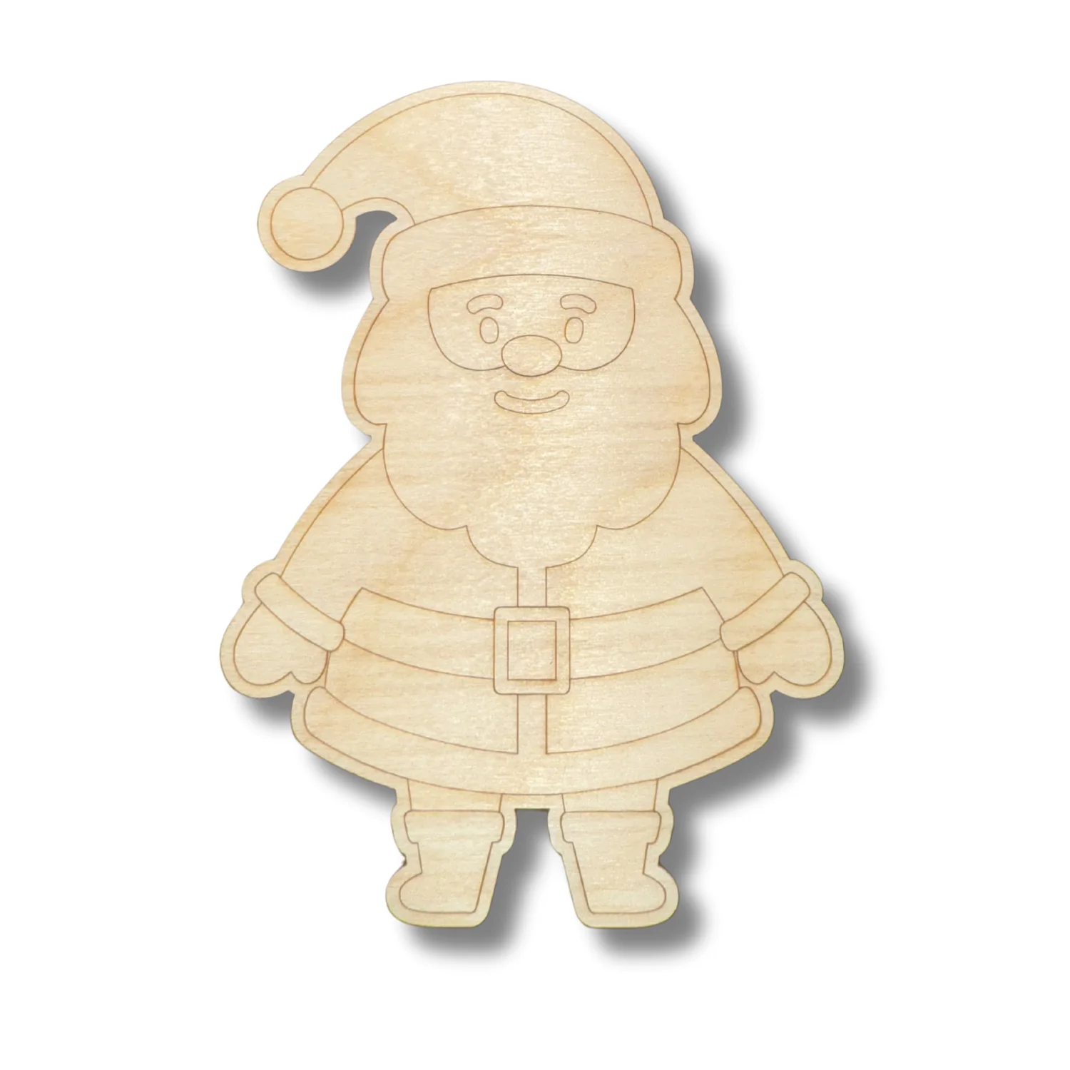 Unfinished Wood Etched Santa Shape | Paint By Line Crafts | up to 30" DIY - Image 2