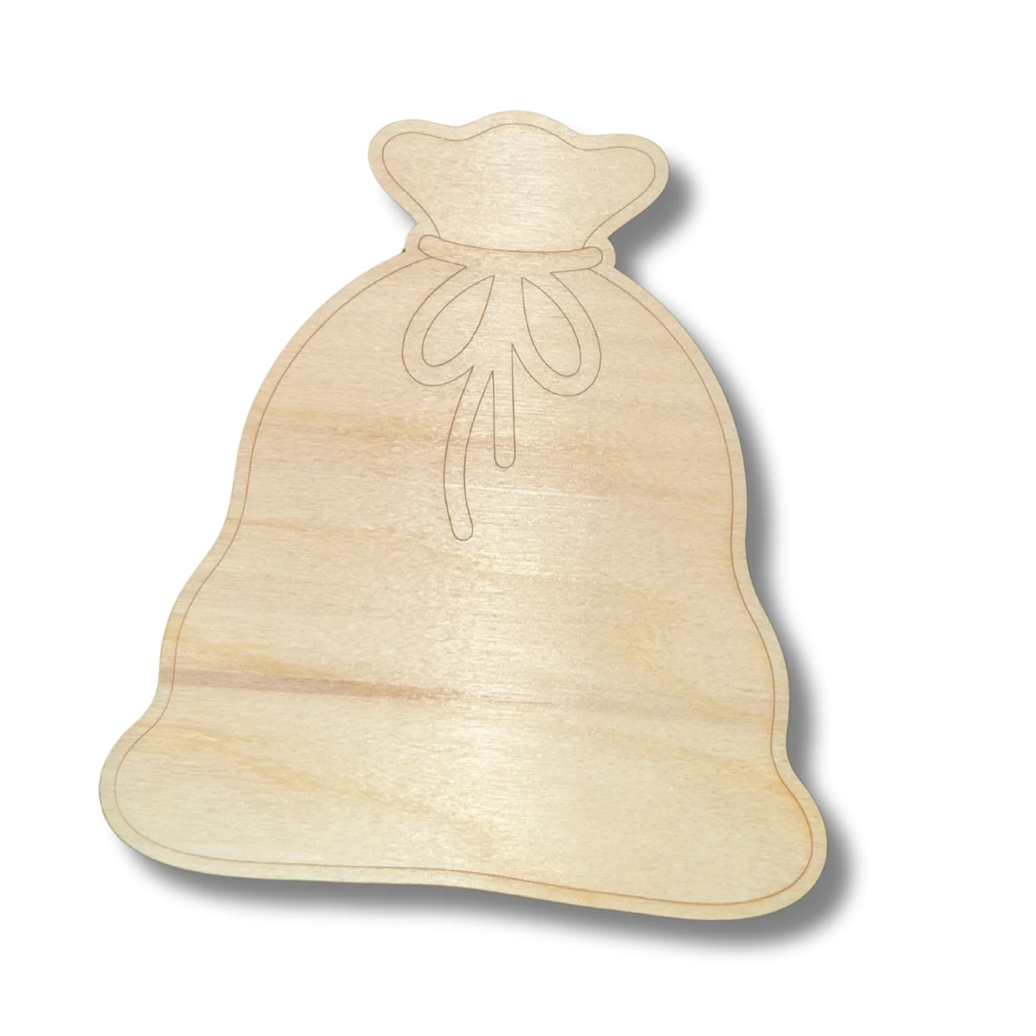 Unfinished Wood Etched Santa's Sack Shape | Paint By Line Crafts | up to 30" DIY - Image 2