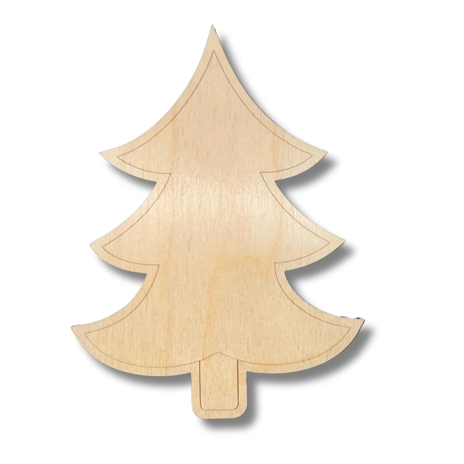 Unfinished Wood Etched Simple Tree Shape | Paint By Line Crafts | up to 30" DIY - Image 2
