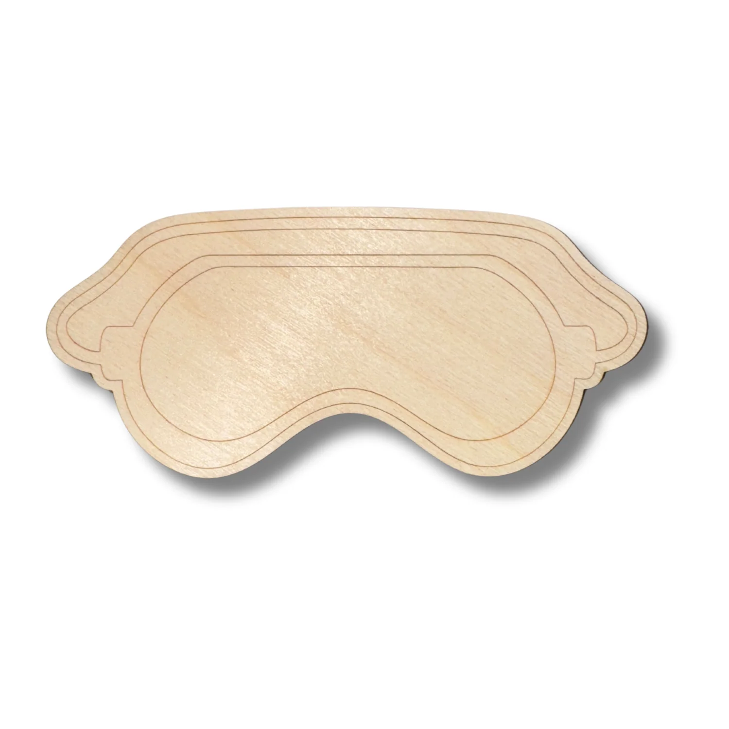 Unfinished Wood Etched Ski Goggles Up Shape | Paint By Line Crafts | up to 30" DIY - Image 2