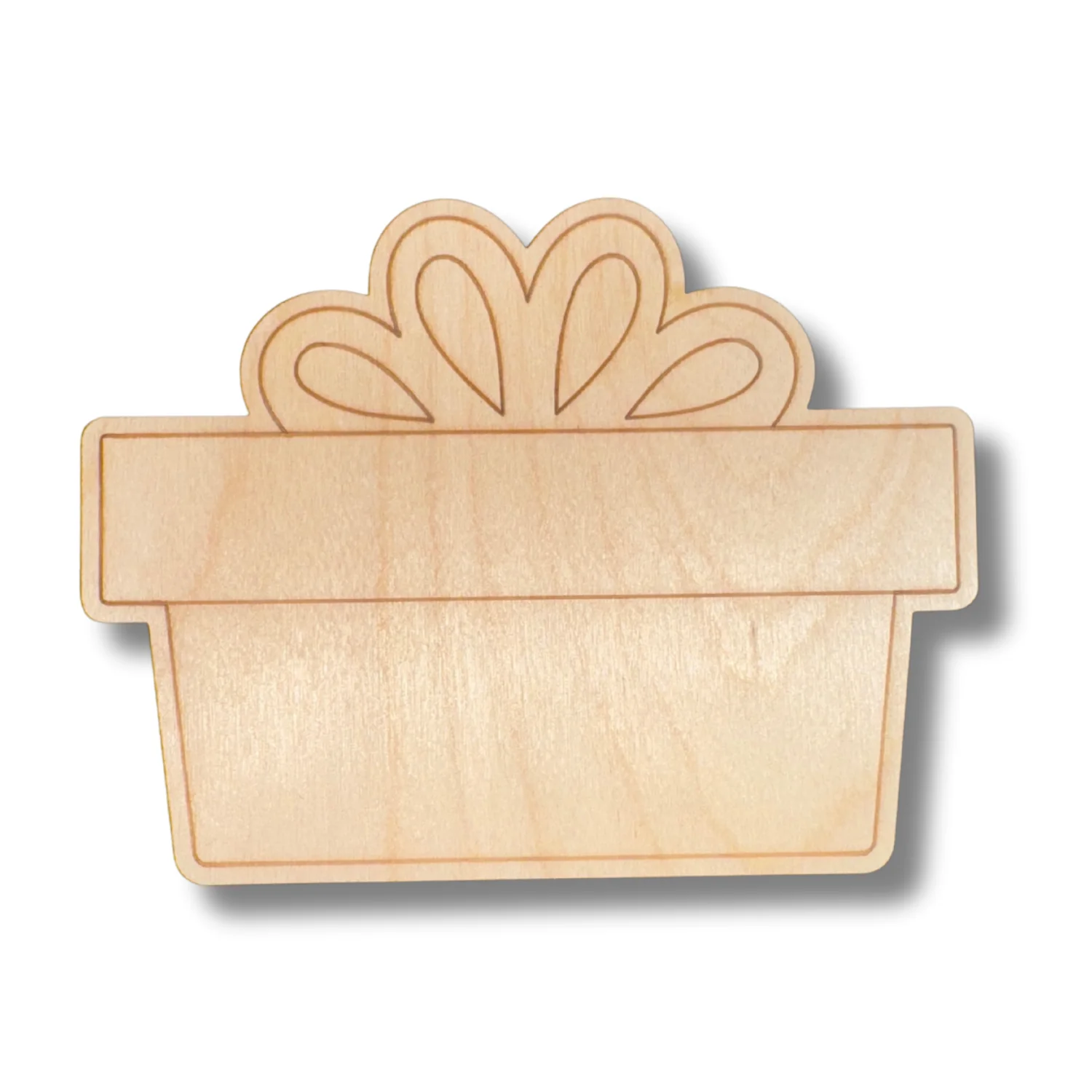 Unfinished Wood Etched Small Gift Shape | Paint By Line Crafts | up to 30" DIY - Image 2