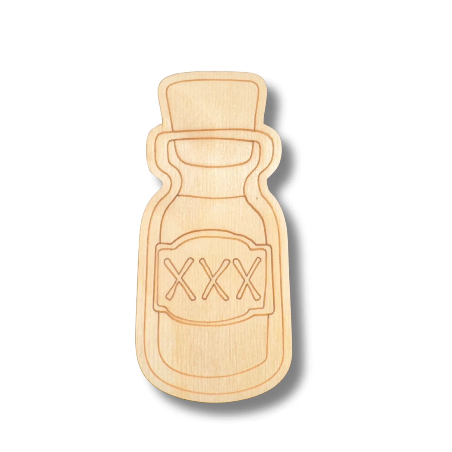 Unfinished Wood Etched Small Potion Shape | Paint By Line Crafts | up to 30" DIY - Image 2