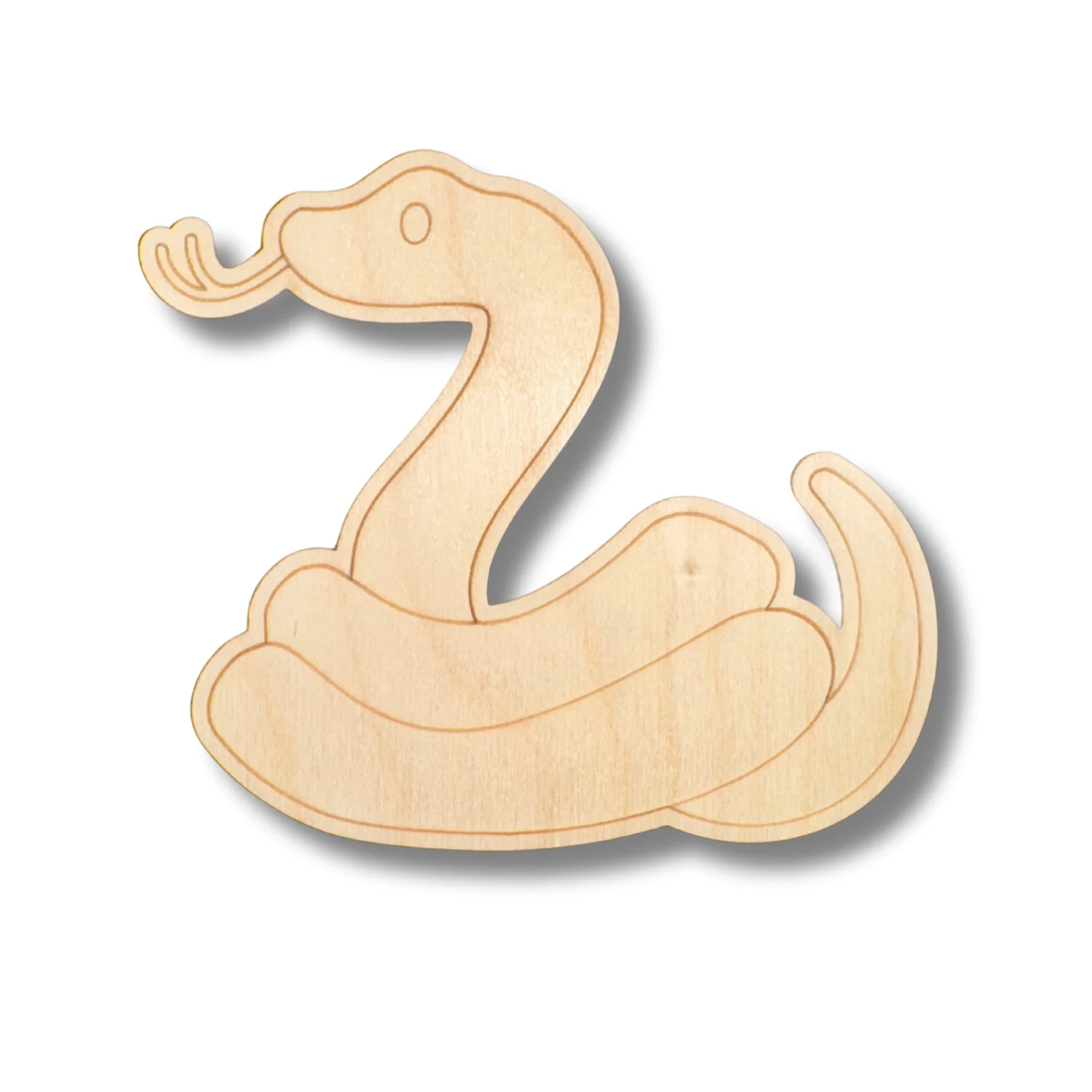 Unfinished Wood Etched Snake Shape | Paint By Line Crafts | up to 30" DIY - Image 2