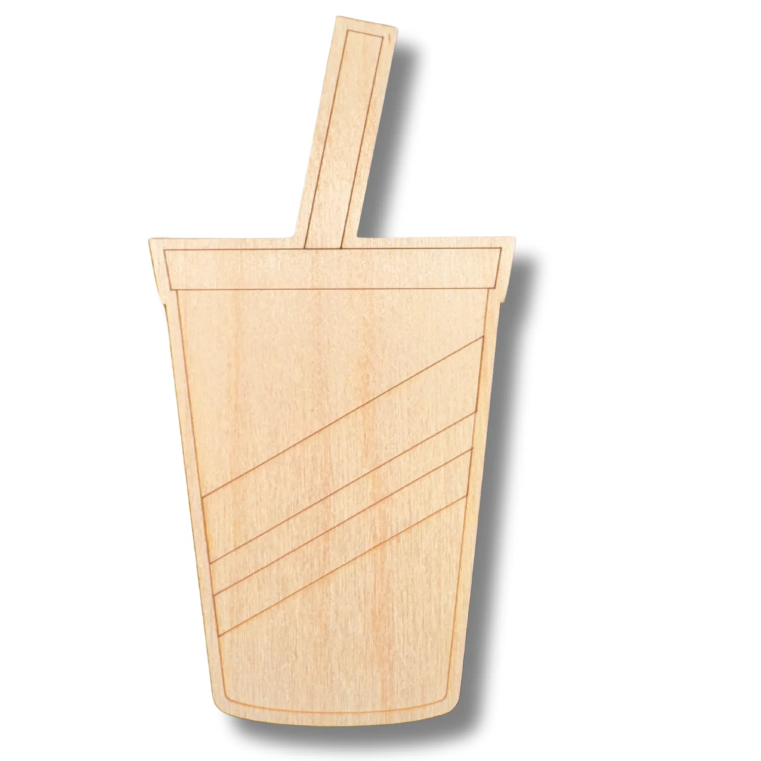Unfinished Wood Etched Soda Drink Shape | Paint By Line Crafts | up to 30" DIY - Image 2