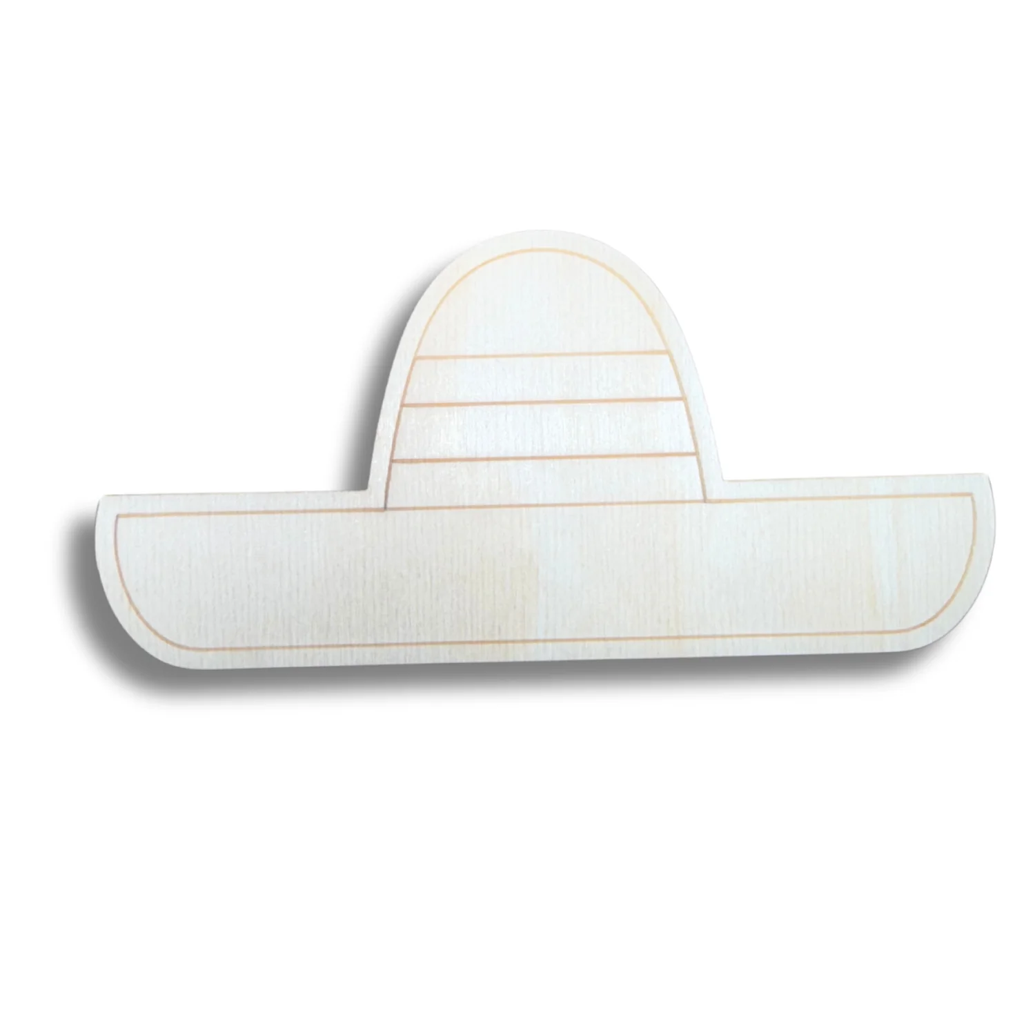Unfinished Wood Etched Sombrero Shape | Paint By Line Crafts | up to 30" DIY - Image 2