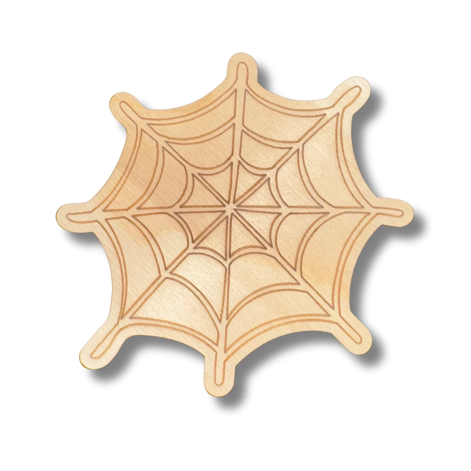 Unfinished Wood Etched Spider Web Shape | Paint By Line Crafts | up to 30" DIY - Image 2