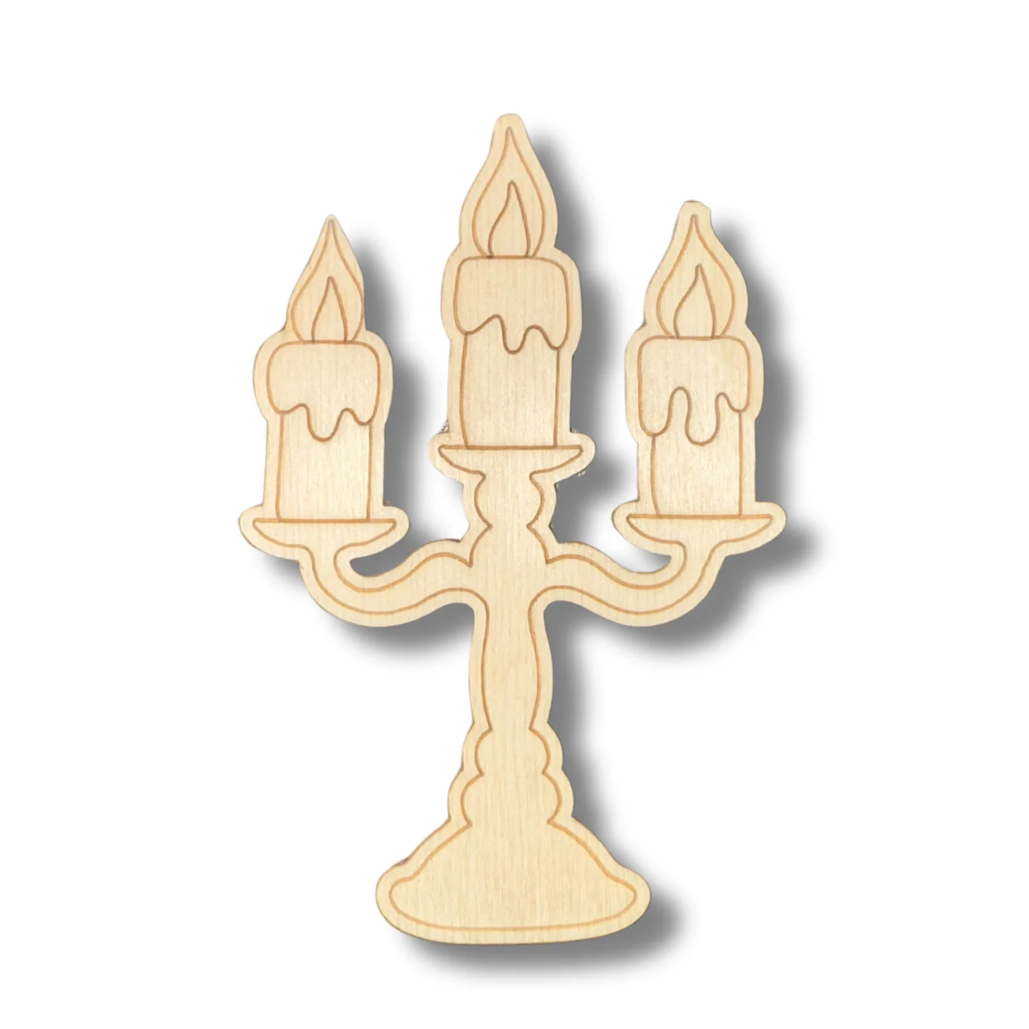 Unfinished Wood Etched Spooky Candles Shape | Paint By Line Crafts | up to 30" DIY - Image 2
