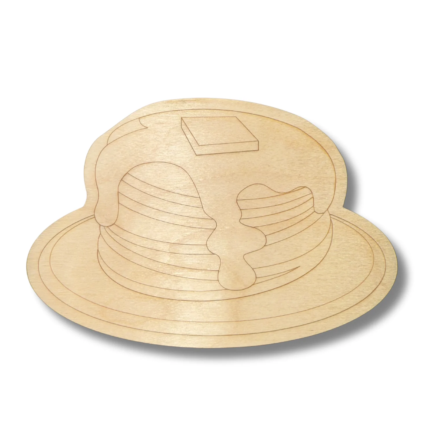 Unfinished Wood Etched Stack of Pancakes Shape | Paint By Line Crafts | up to 30" DIY - Image 2