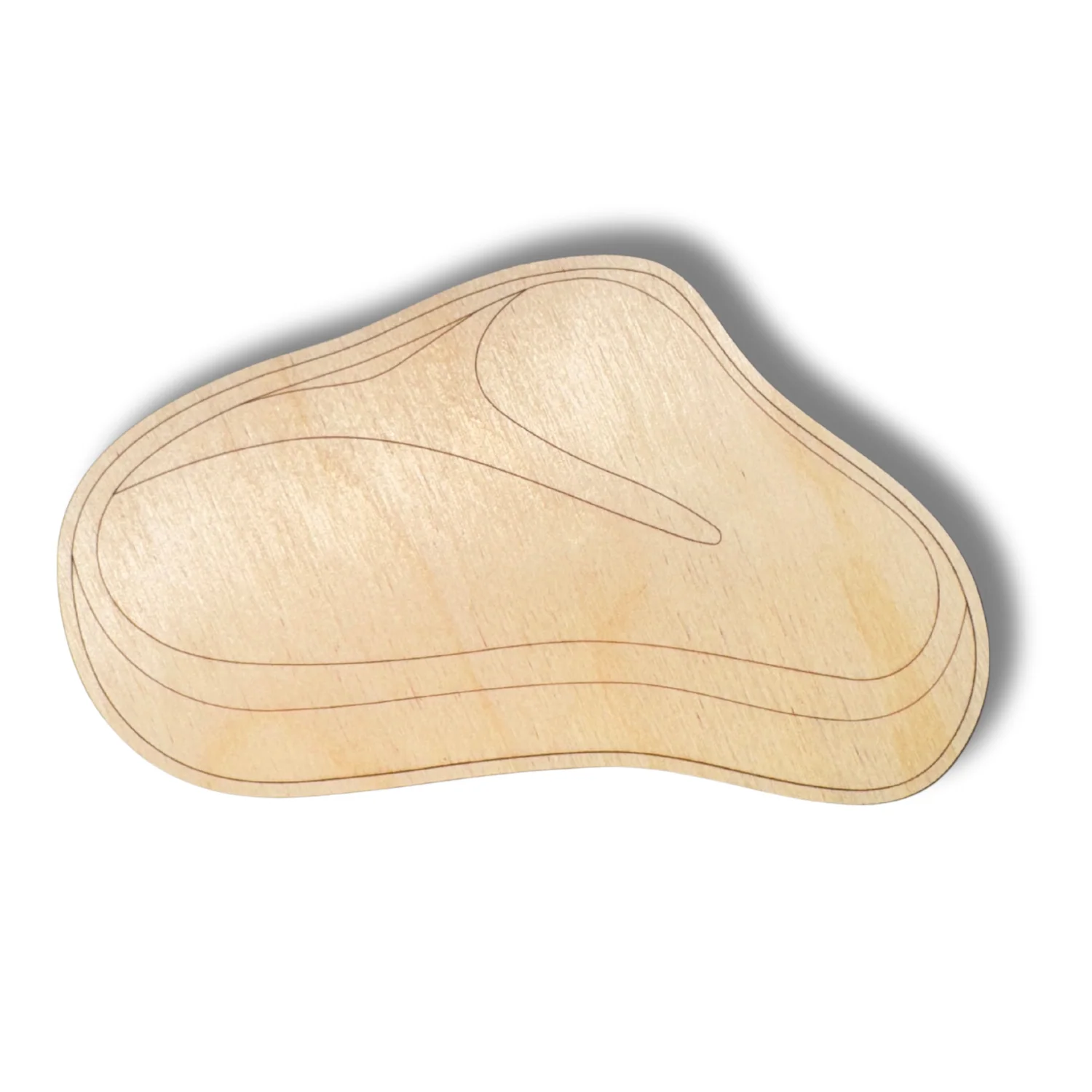 Unfinished Wood Etched Steak Shape | Paint By Line Crafts | up to 30" DIY - Image 2