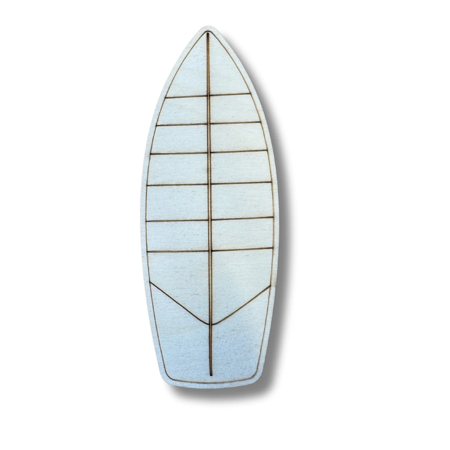 Unfinished Wood Etched Striped Surfboard Shape | Paint By Line Crafts | up to 30" DIY - Image 2