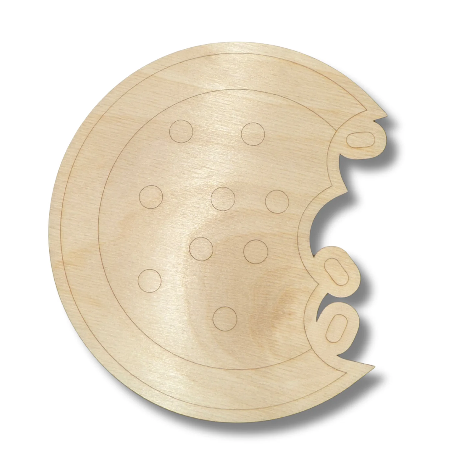 Unfinished Wood Etched Sugar Cookie Shape | Paint By Line Crafts | up to 30" DIY - Image 2