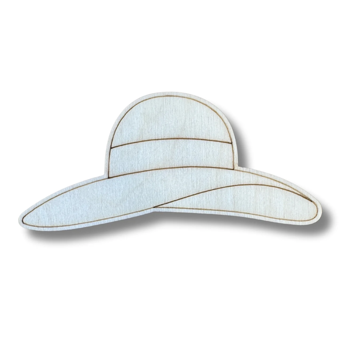 Unfinished Wood Etched Sun Hat Shape | Paint By Line Crafts | up to 30" DIY - Image 2