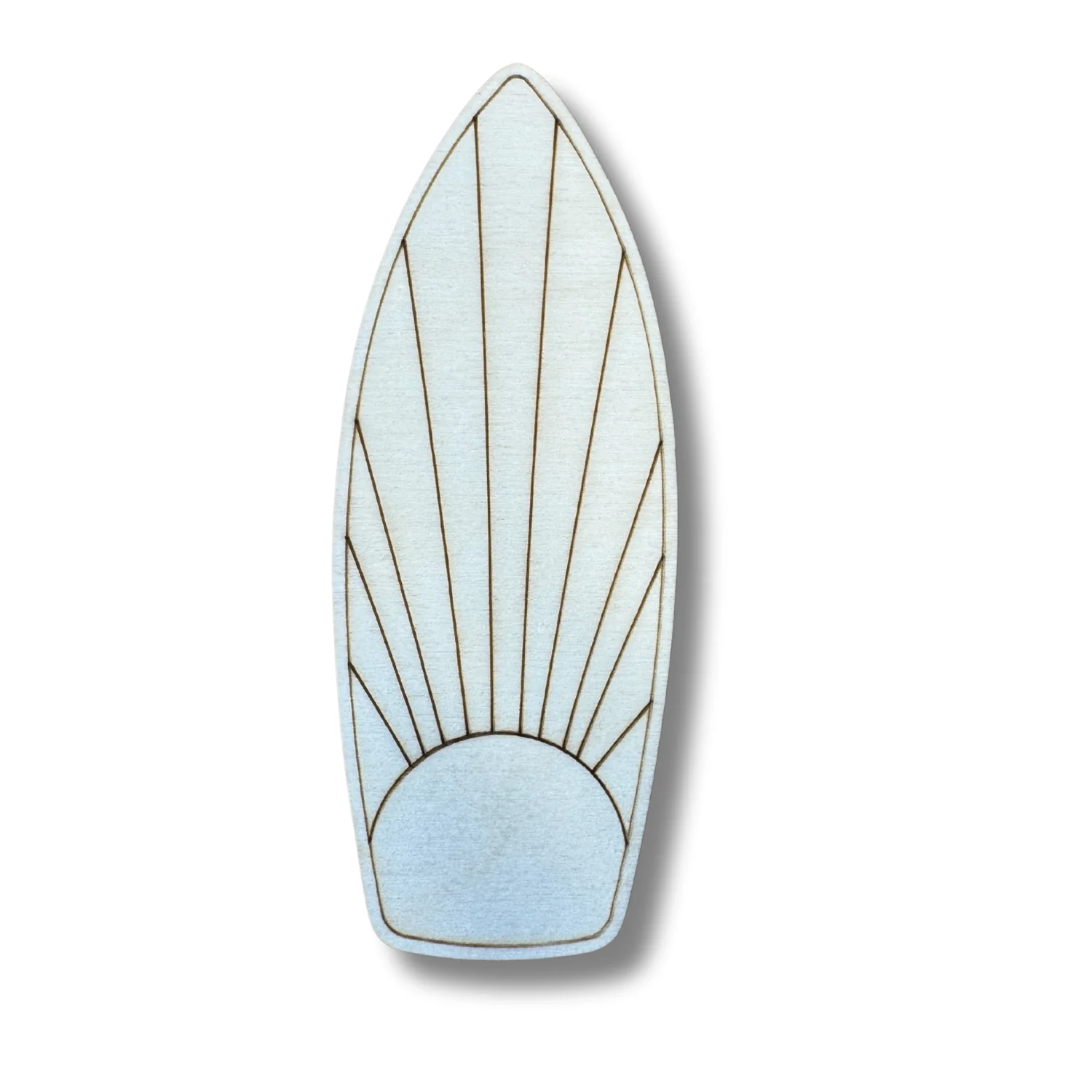 Unfinished Wood Etched Sun Surfboard Shape | Paint By Line Crafts | up to 30" DIY - Image 2