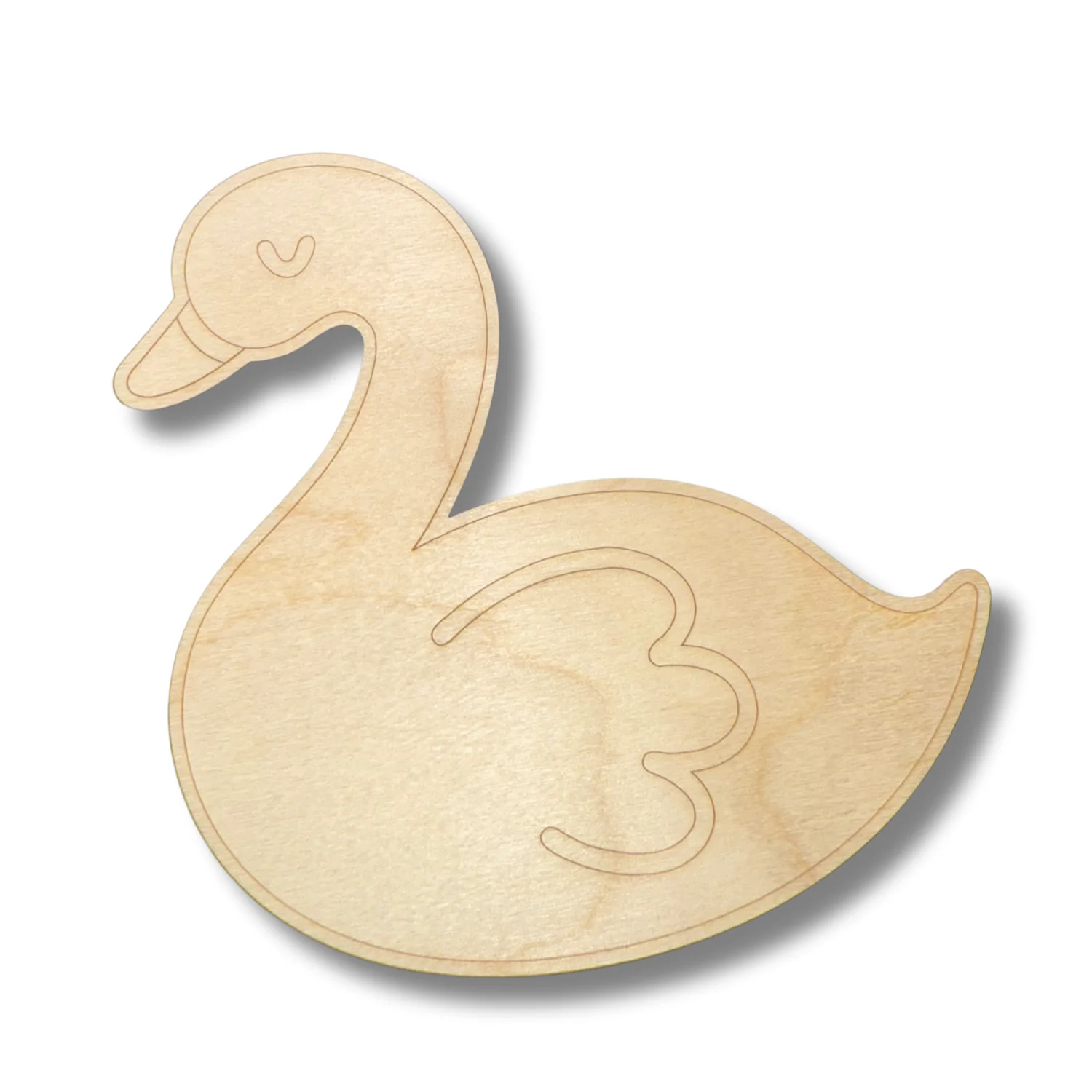 Unfinished Wood Etched Swan Shape | Paint By Line Crafts | up to 30" DIY - Image 2