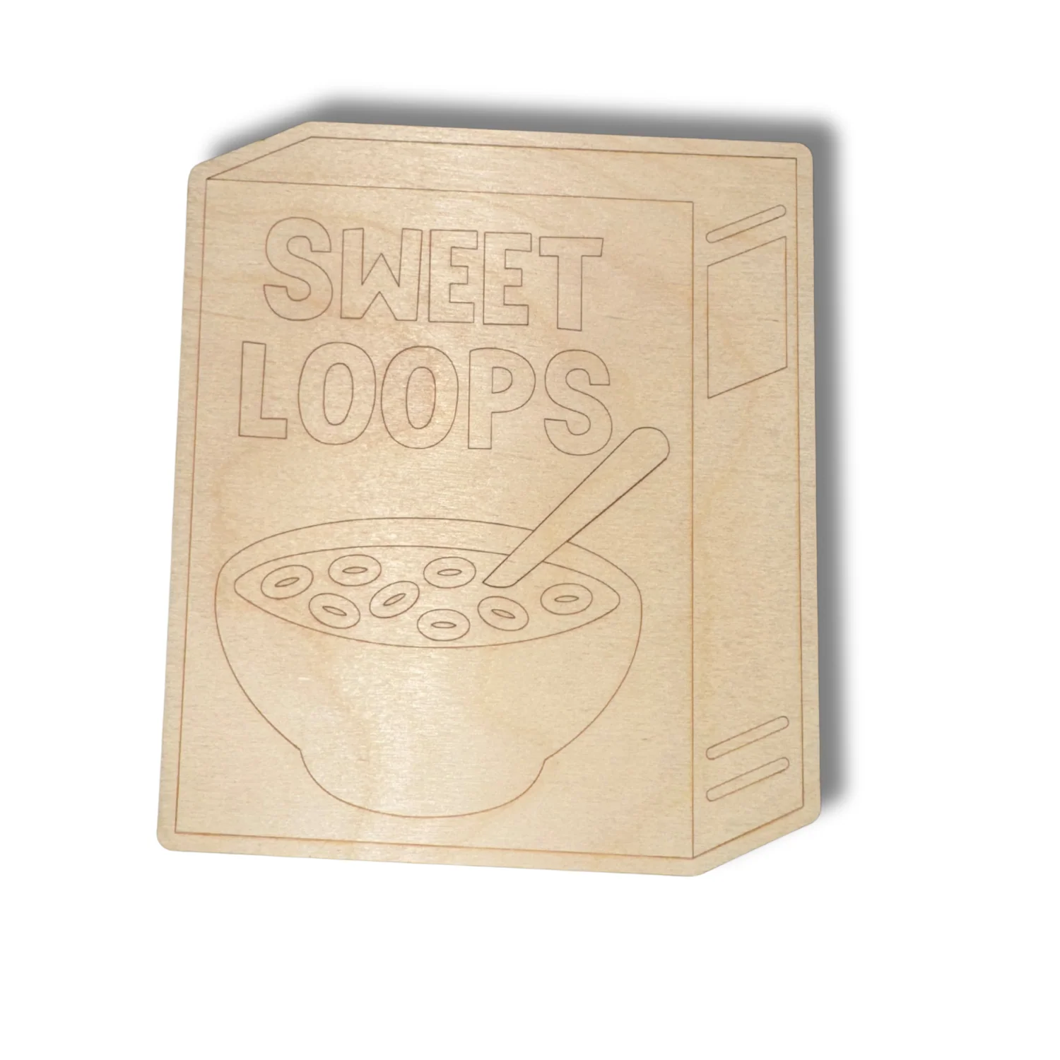 Unfinished Wood Etched Sweet Loops Shape | Paint By Line Crafts | up to 30" DIY - Image 2