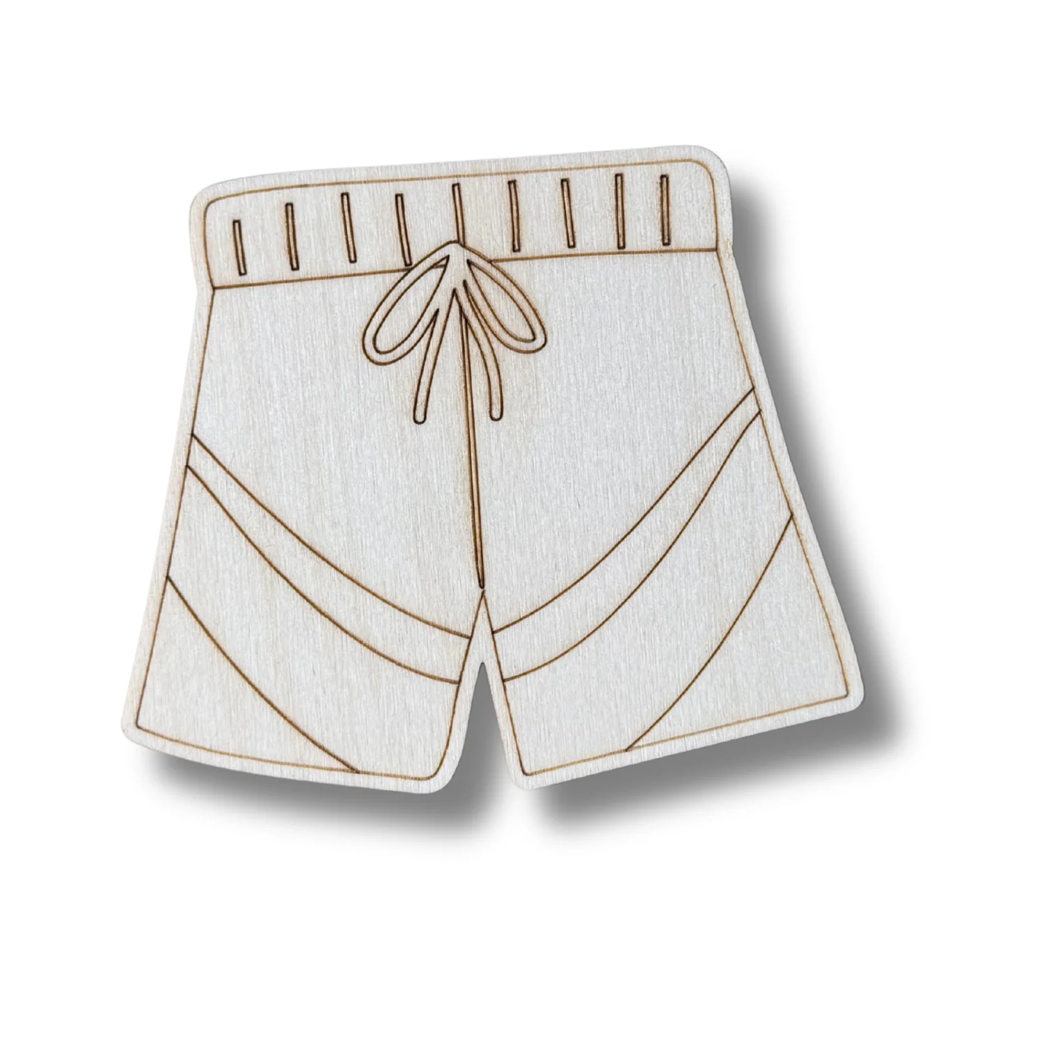 Unfinished Wood Etched Swim Trunks Shape | Paint By Line Crafts | up to 30" DIY - Image 2