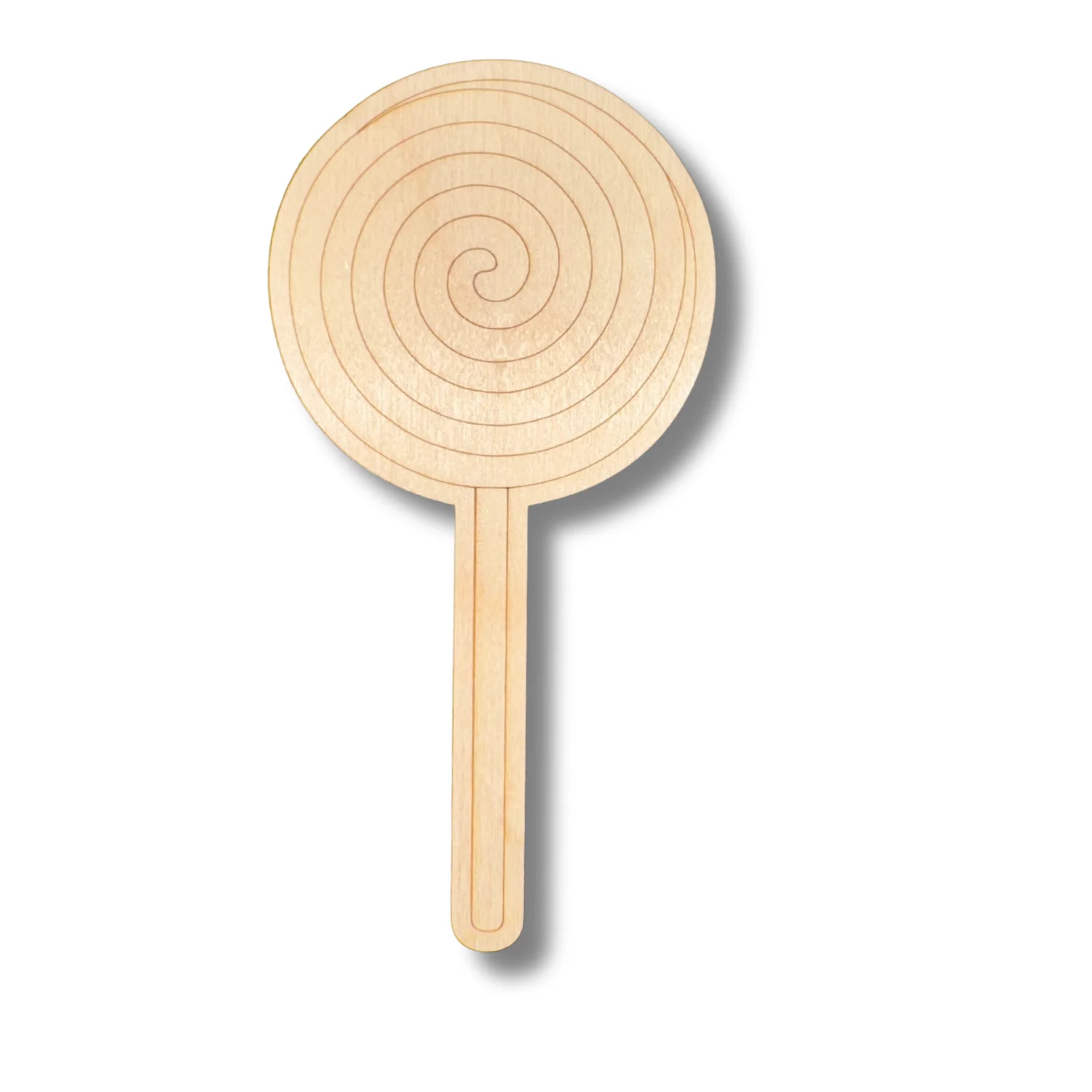 Unfinished Wood Etched Swirl Lollipop Shape | Paint By Line Crafts | up to 30" DIY - Image 2