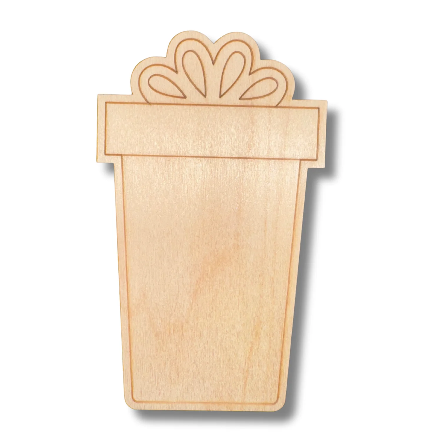 Unfinished Wood Etched Tall Birthday Gift Shape | Paint By Line Crafts | up to 30" DIY - Image 2