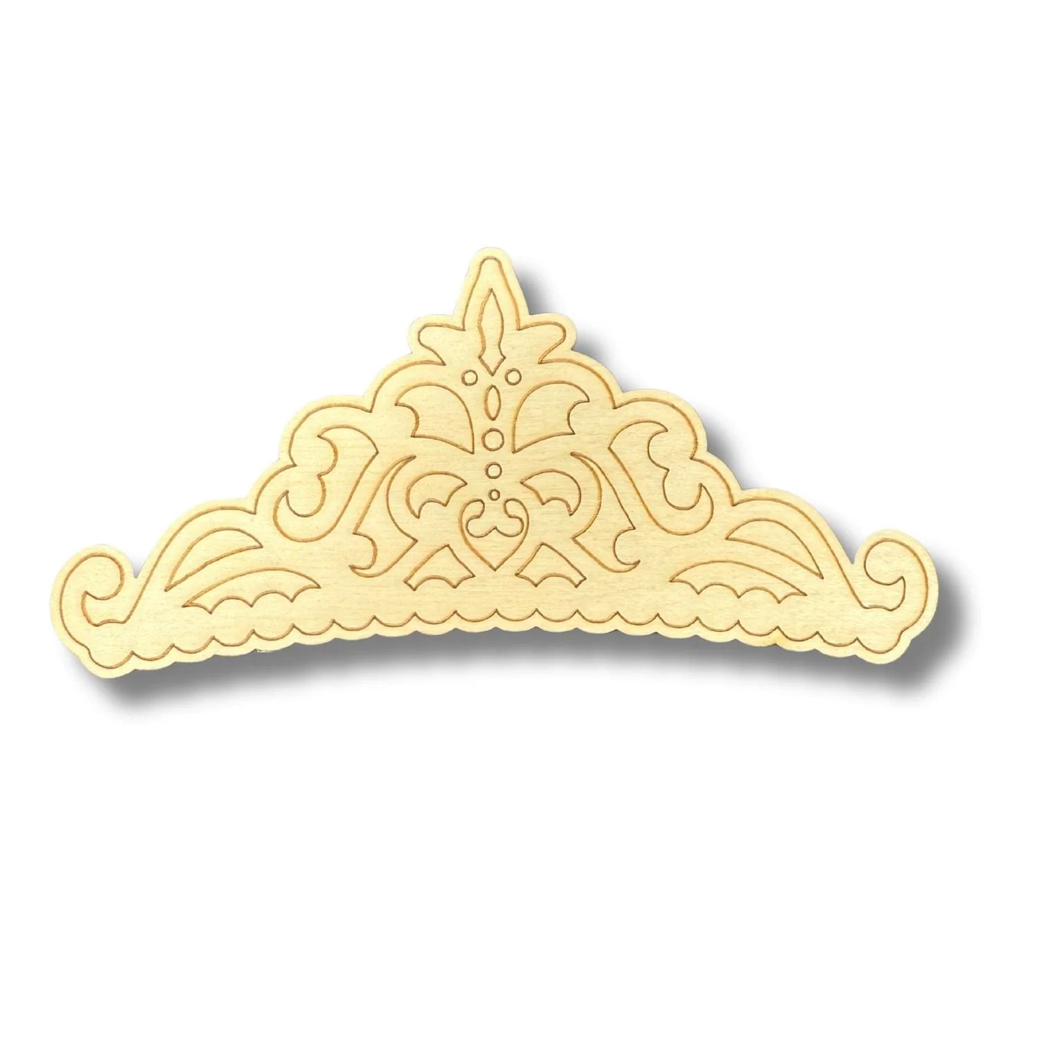 Unfinished Wood Etched Tiara Shape | Paint By Line Crafts | up to 30" DIY - Image 2