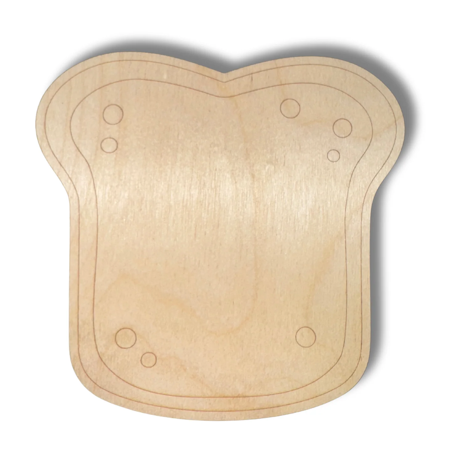 Unfinished Wood Etched Toast Shape | Paint By Line Crafts | up to 30" DIY - Image 2