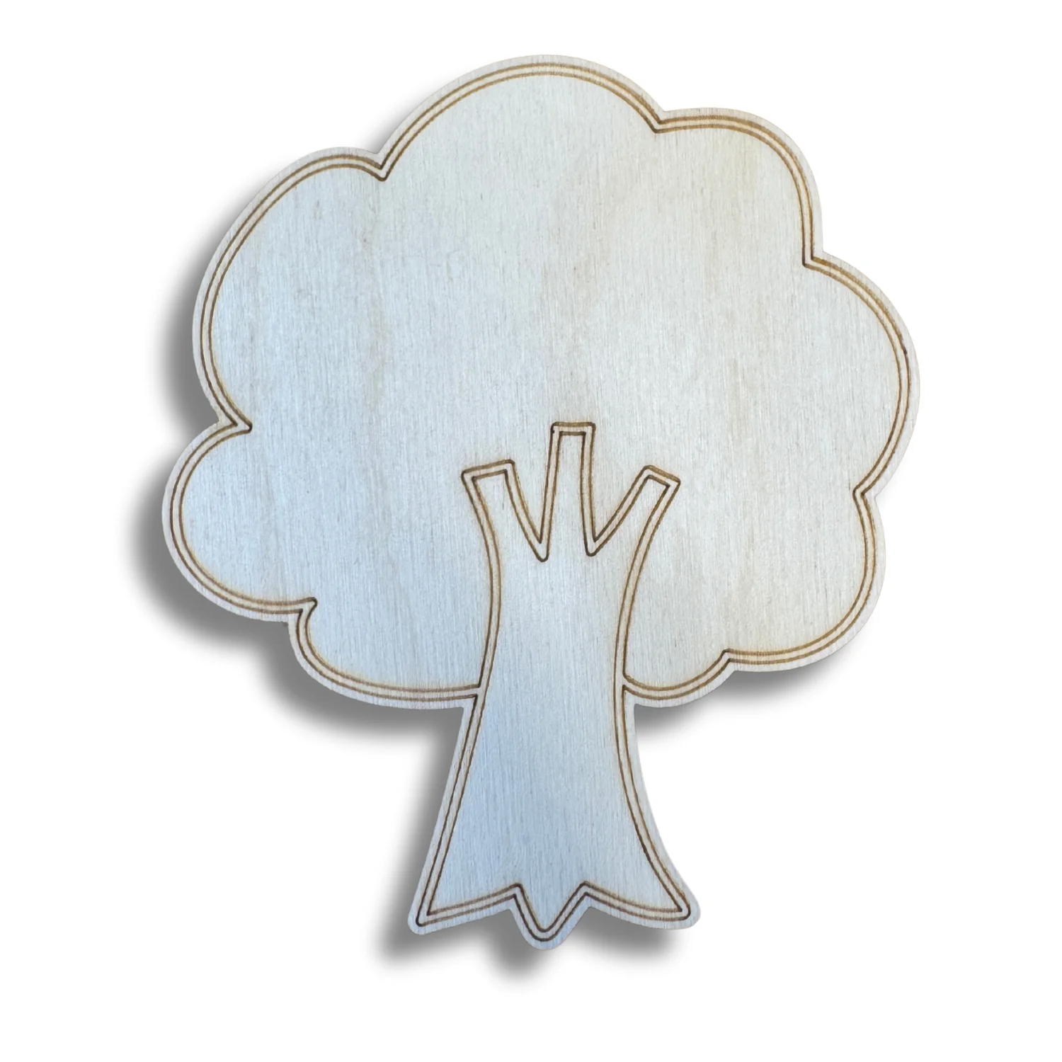 Unfinished Wood Etched Tree Shape | Paint By Line Crafts | up to 30" DIY - Image 2