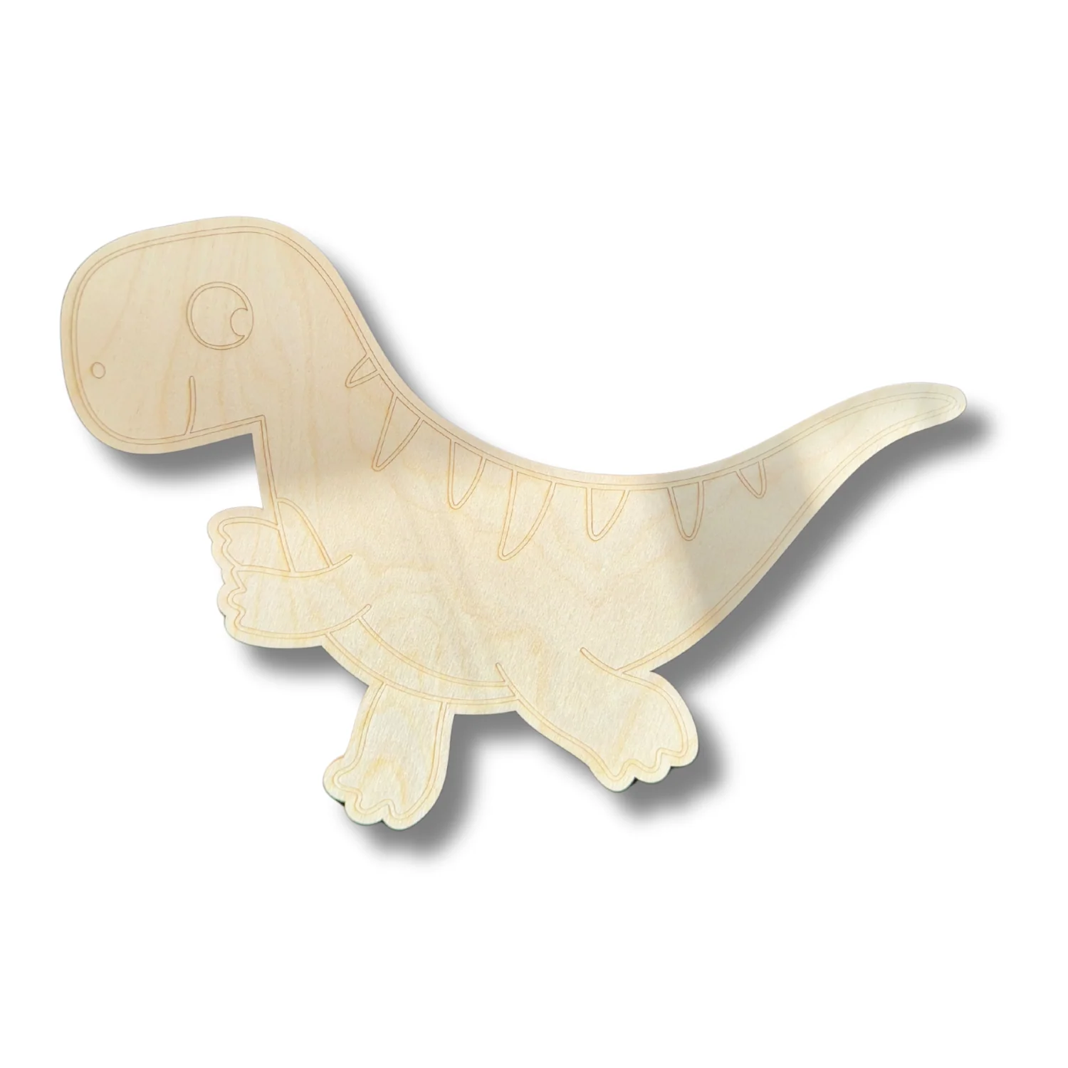 Unfinished Wood Etched Tyrannosaurus Shape | Paint By Line Crafts | up to 30" DIY - Image 2