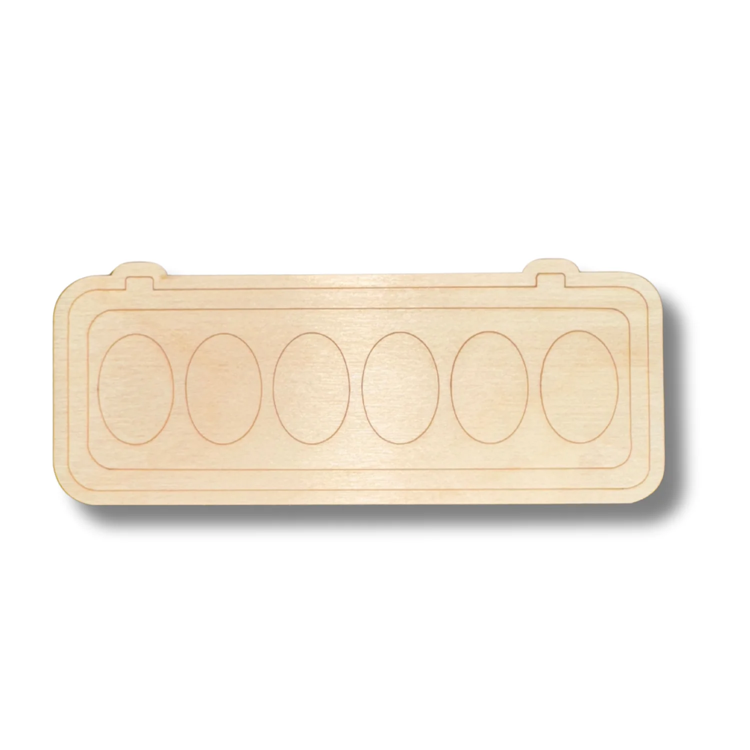 Unfinished Wood Etched Watercolor Paint Palette Shape | Paint By Line Crafts | up to 30" DIY - Image 2