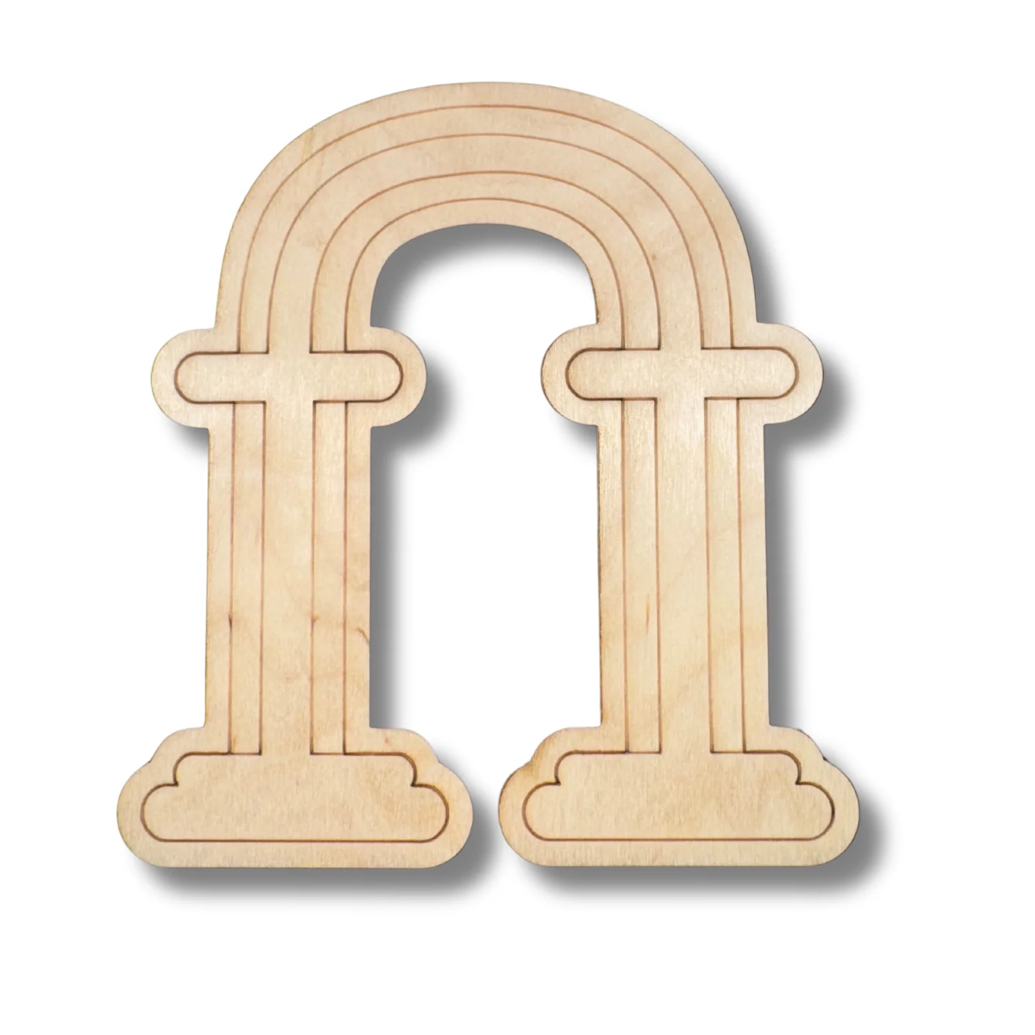 Unfinished Wood Etched Wedding Arch Shape | Paint By Line Crafts | up to 30" DIY - Image 2